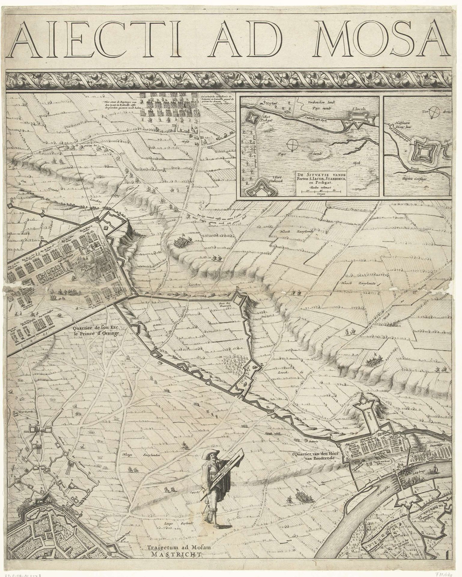 Grote kaart van het beleg van Maastricht, 1632, plaat 2 by Salomon Savery