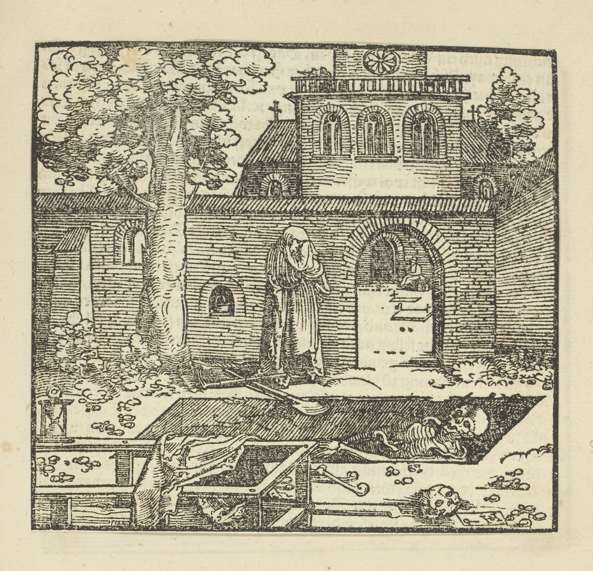 Huilende vrouw bij een graf by Hans Schäufelein