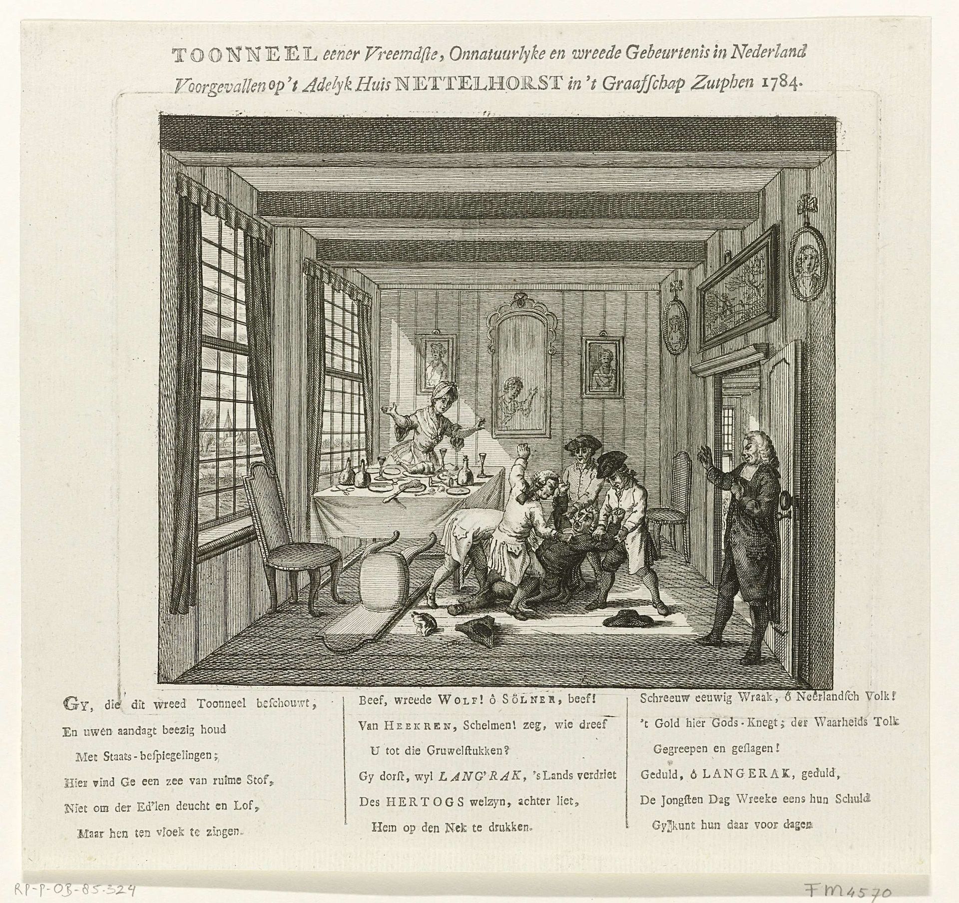 Mishandeling van de predikant Langerak, 1784 by Anonymous