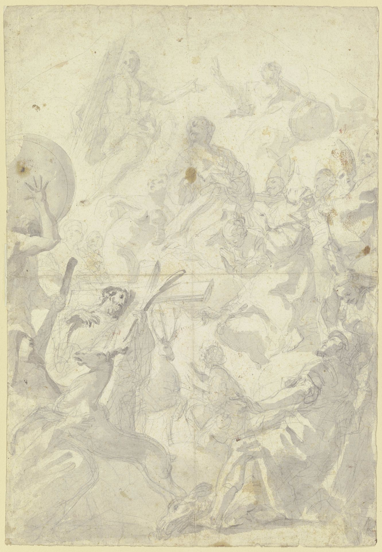 Entwurf zu einem Hubertusaltar by Cosmas Damian Asam