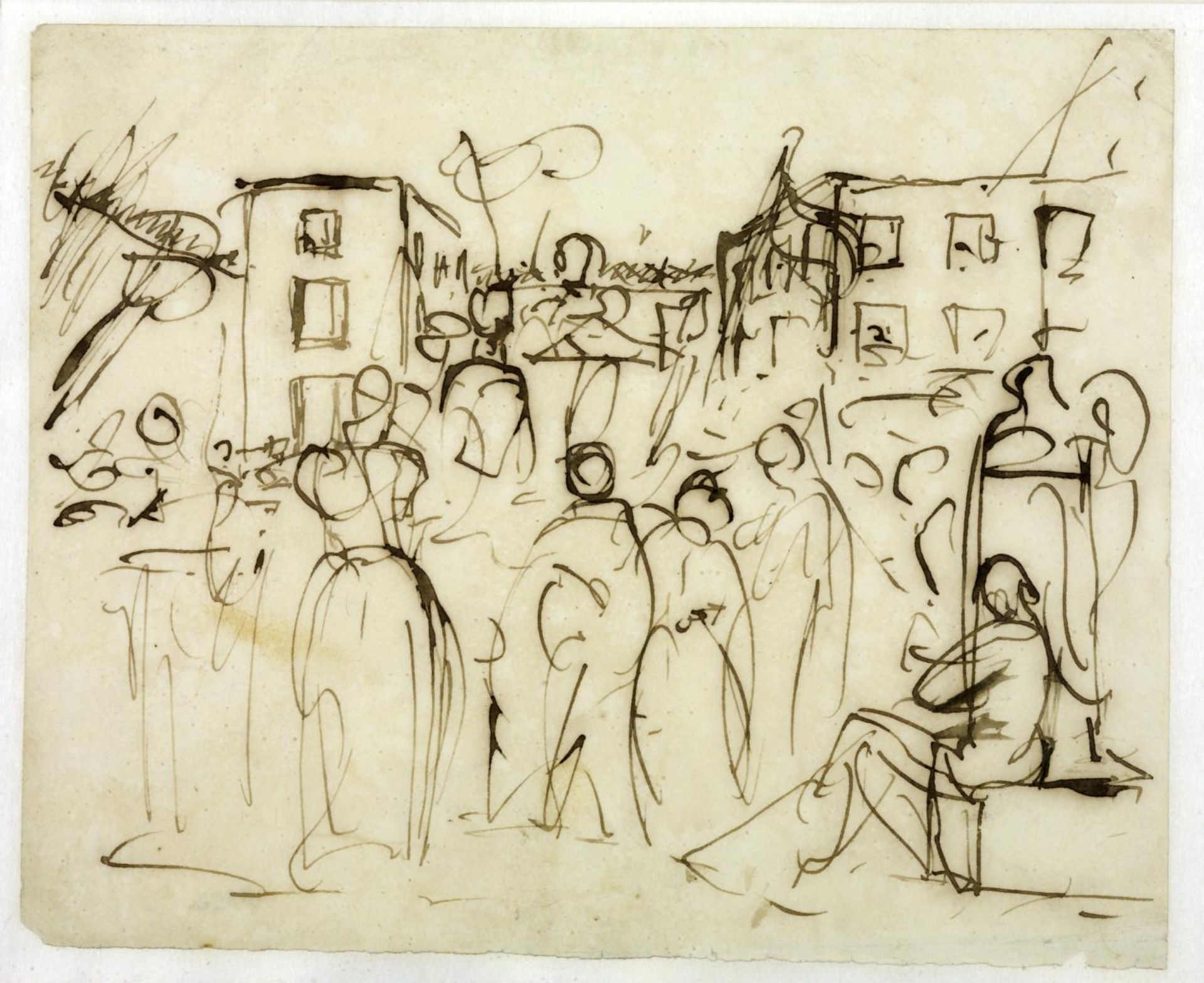 Study for ‘The Mock Election’ by Benjamin Robert Haydon