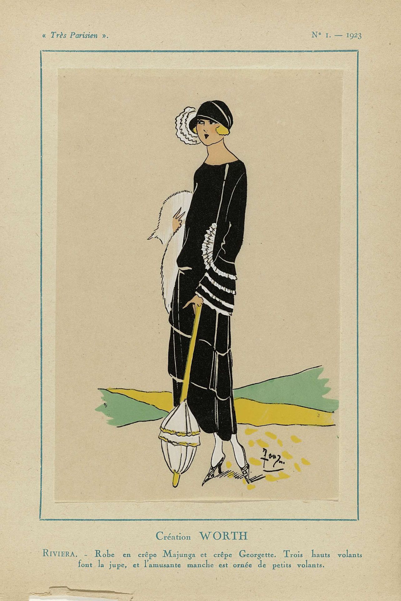Très Parisien, 1923, No 1: Création WORTH... by Anonymous