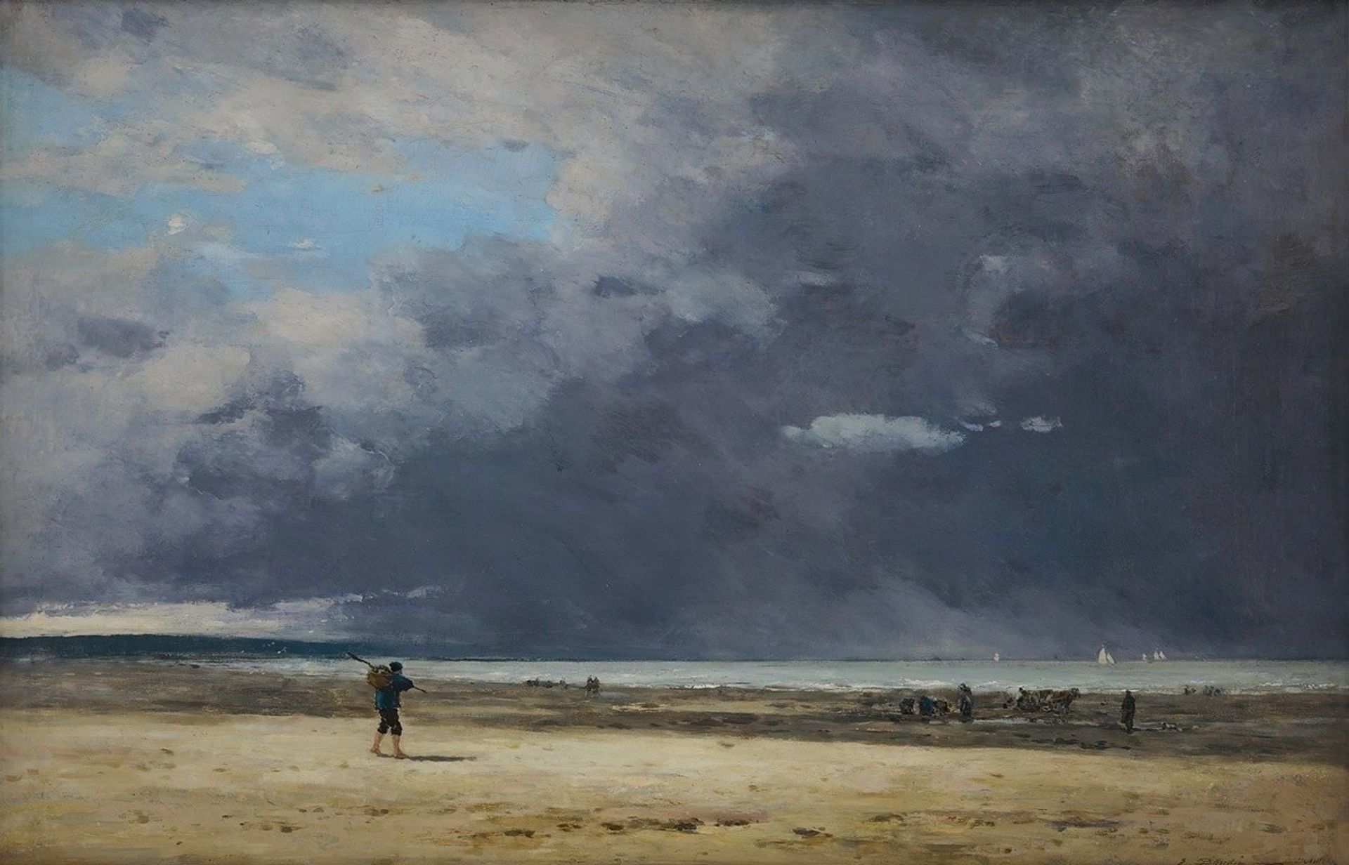 Deauville, marée basse by Eugène Boudin