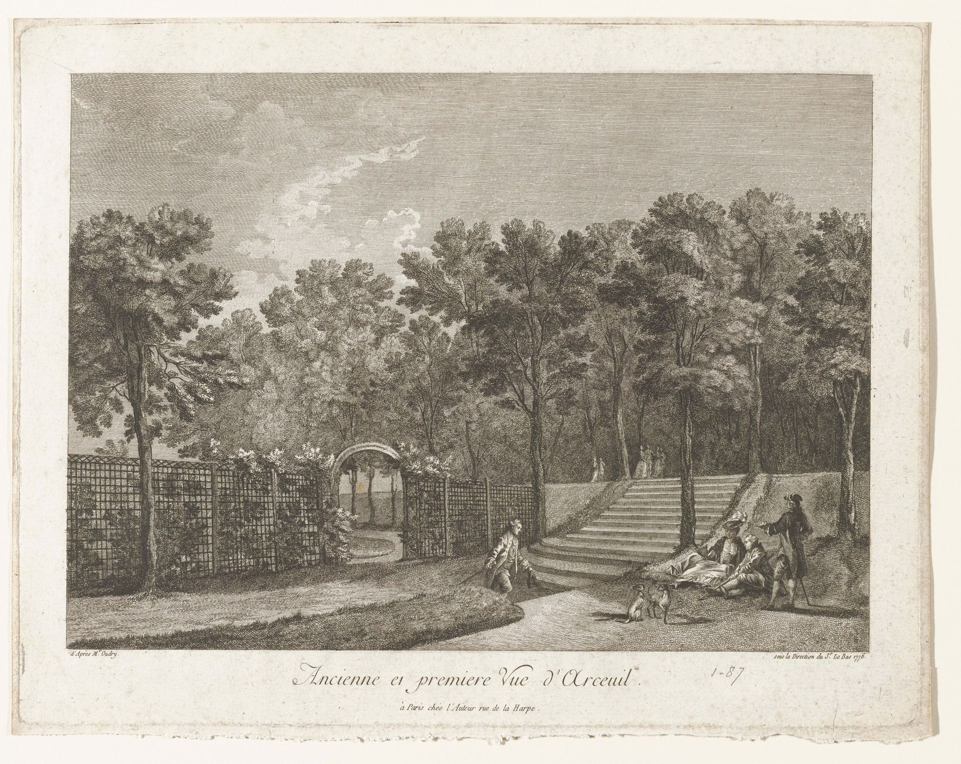 Ancienne et premiere Vue d'Arceuil by Jacques Philippe Le Bas
