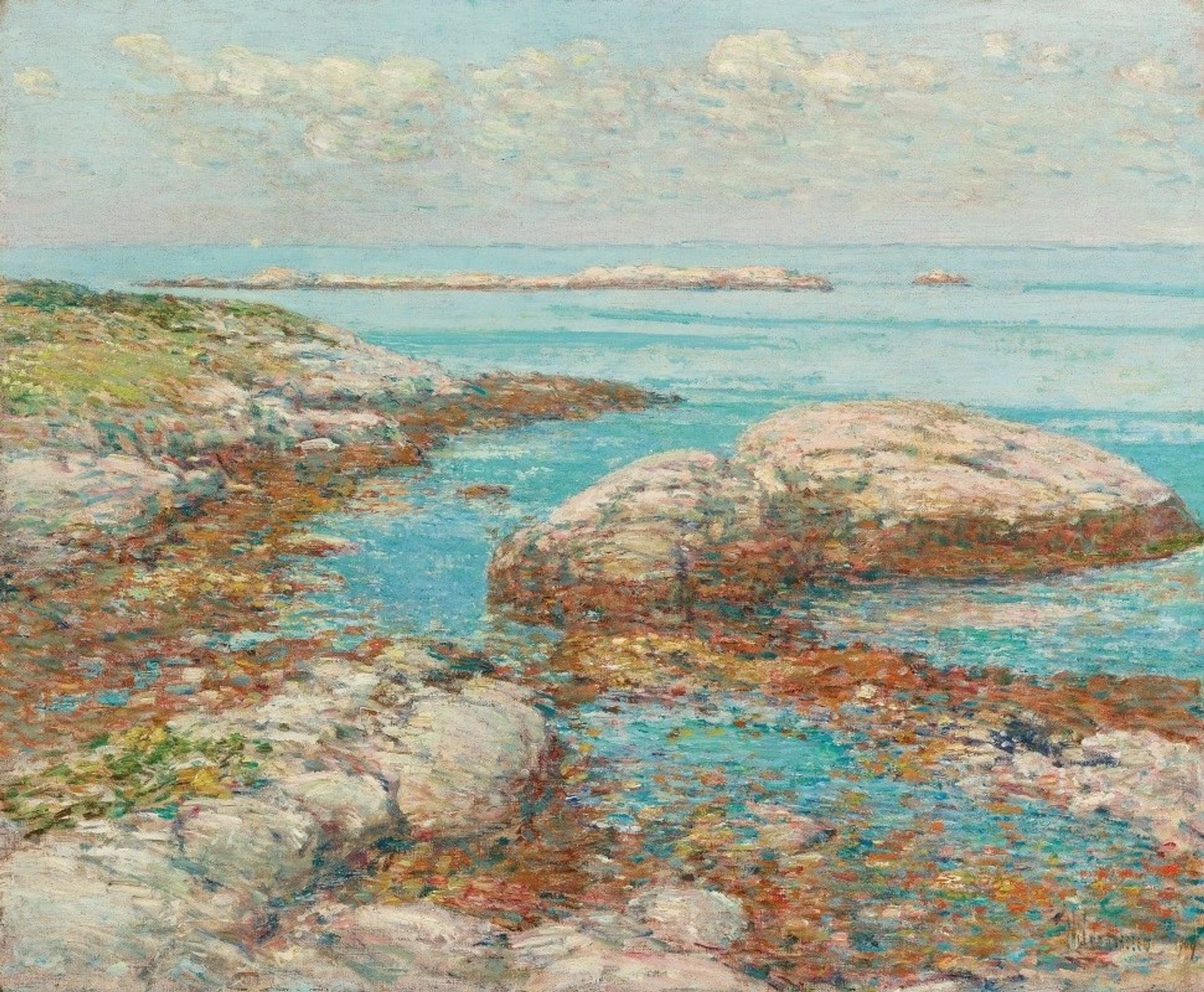 Rocks At Appledore, Morning by Childe Hassam