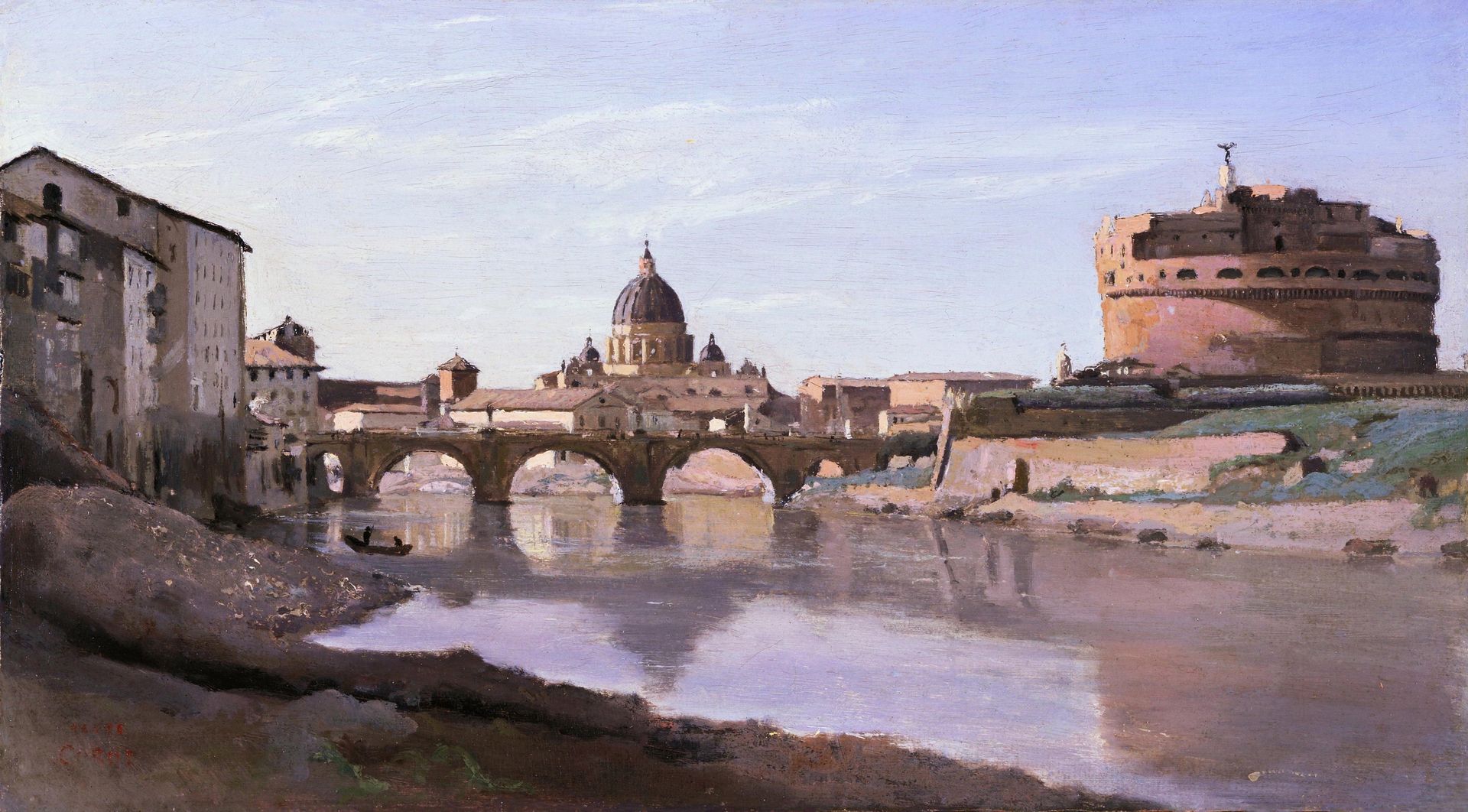 Rome, Castle Sant Angelo by Camille Corot