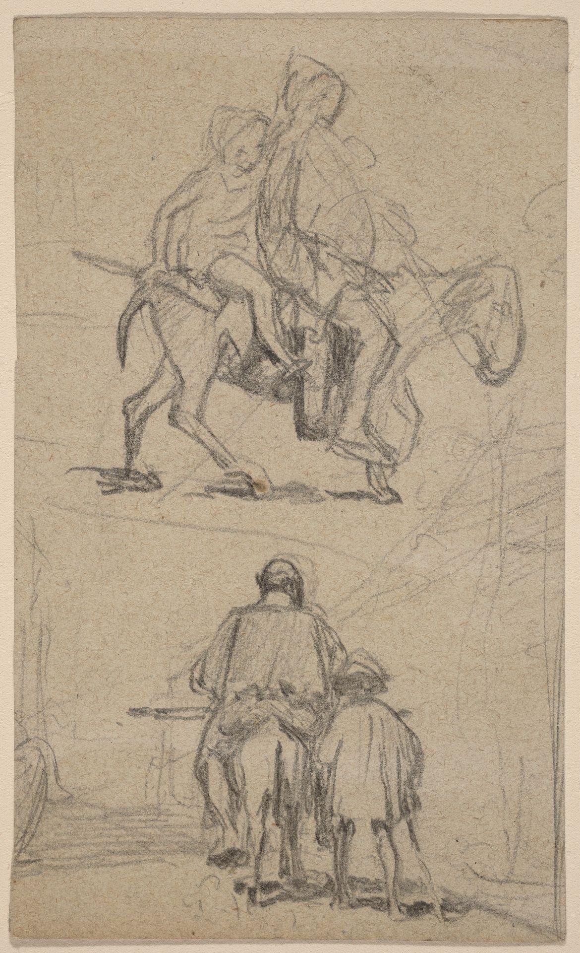 Father, Son, and Donkey by Elihu Vedder