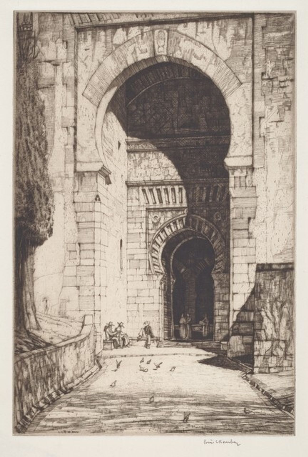 Gate of Justice, Alhambra, Granada by Louis Conrad Rosenberg