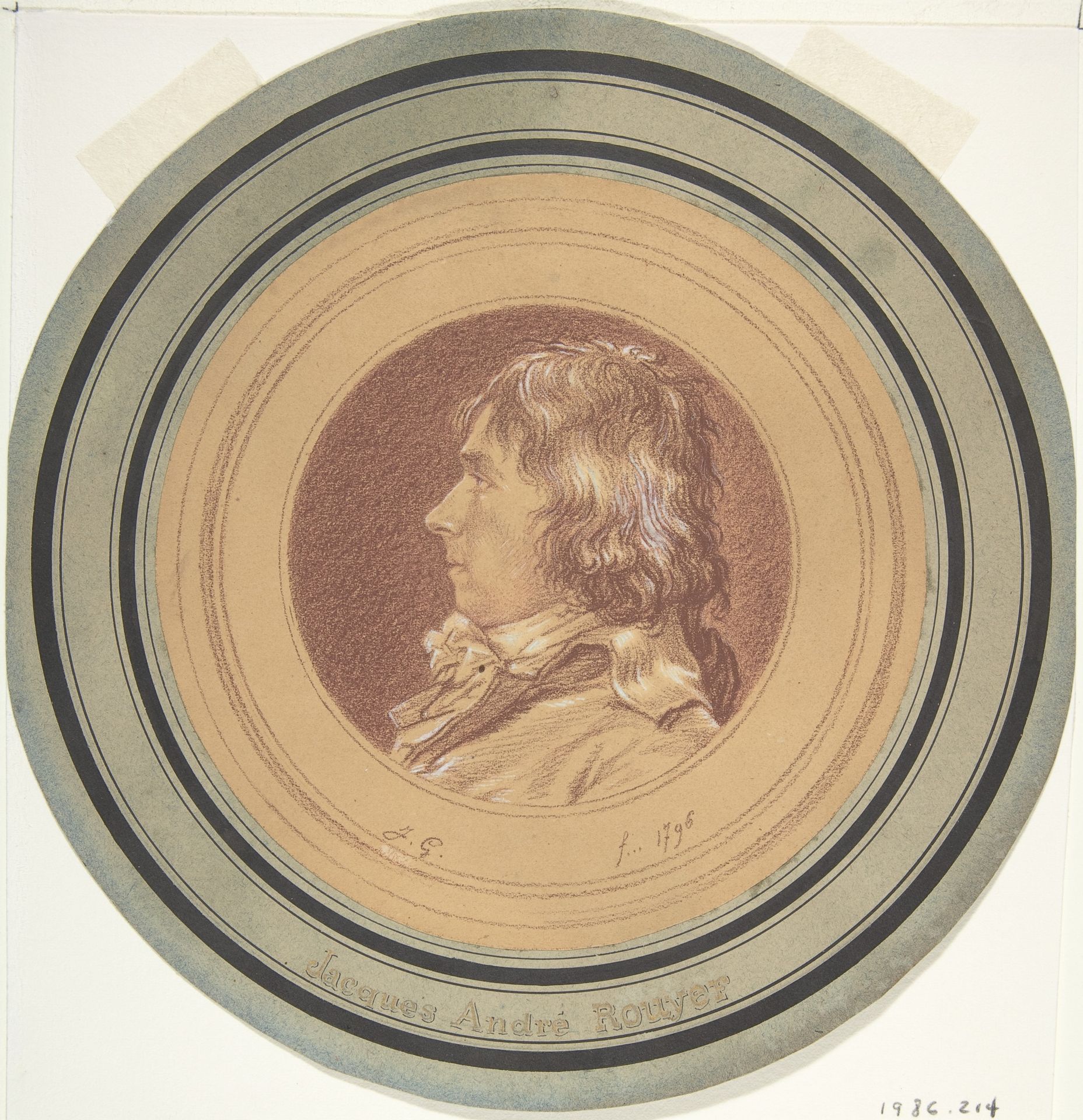 Bust of a Man in Profile to Left by Jacques Gamelin