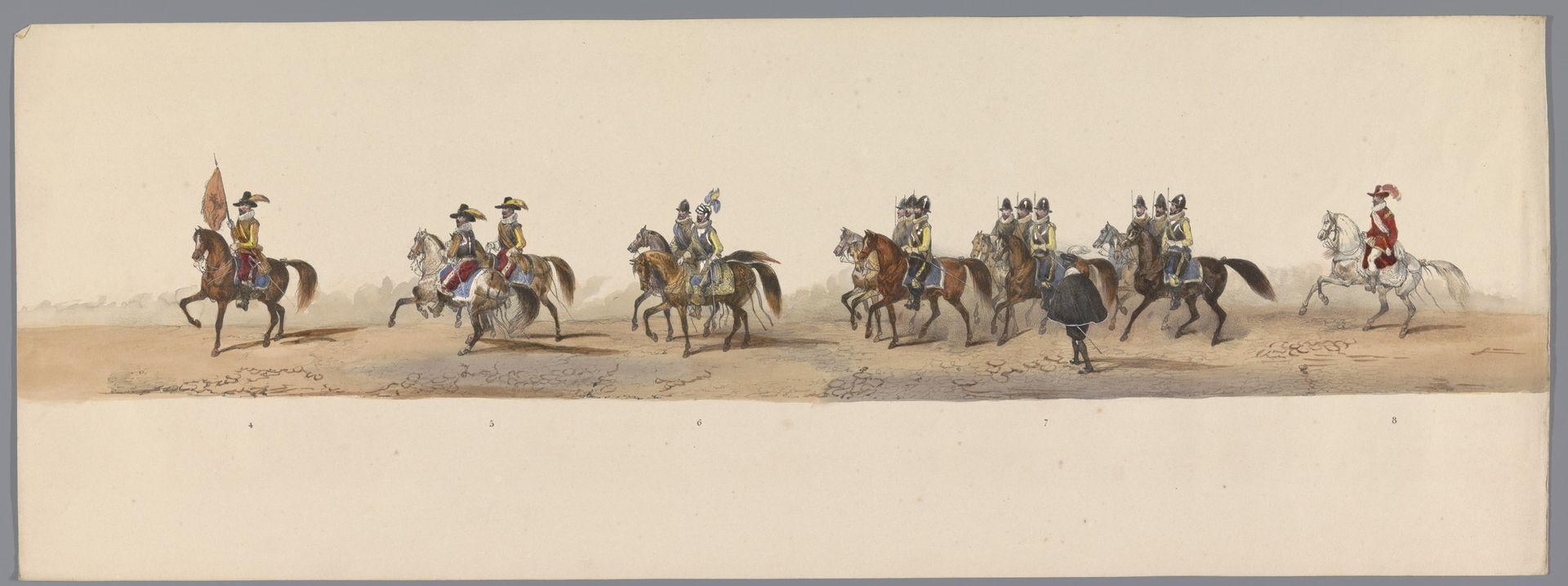 Historische optocht bij het tweede eeuwfeest van de Utrechtse Hogeschool, 1836 (plaat 2) by Victor Adam