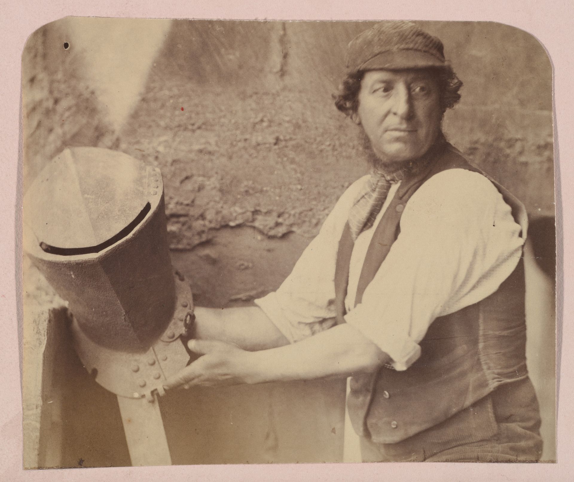 [Man with Helmet] by Oscar Gustav Rejlander