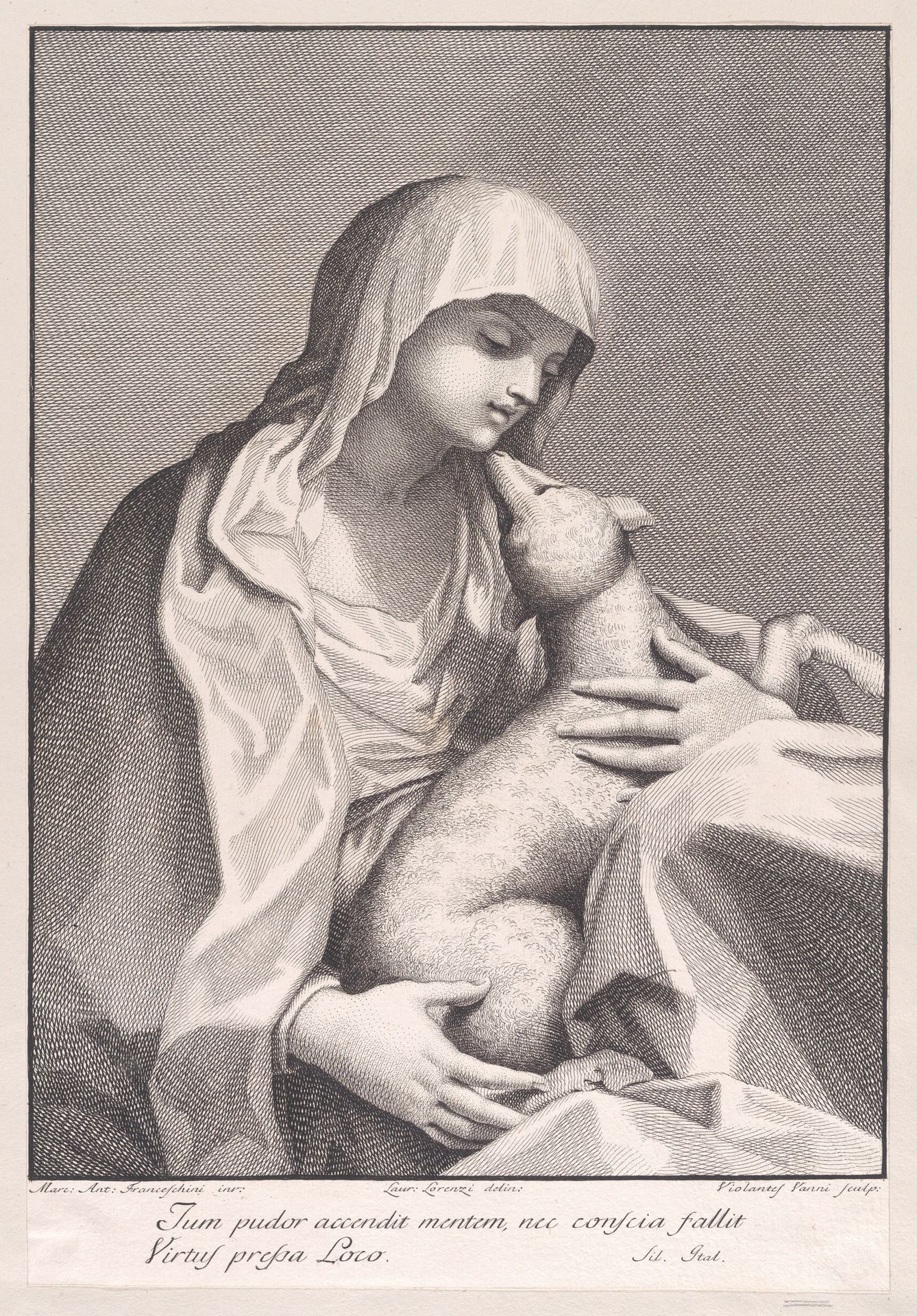 Saint Agnes with a lamb by Violante Vanni
