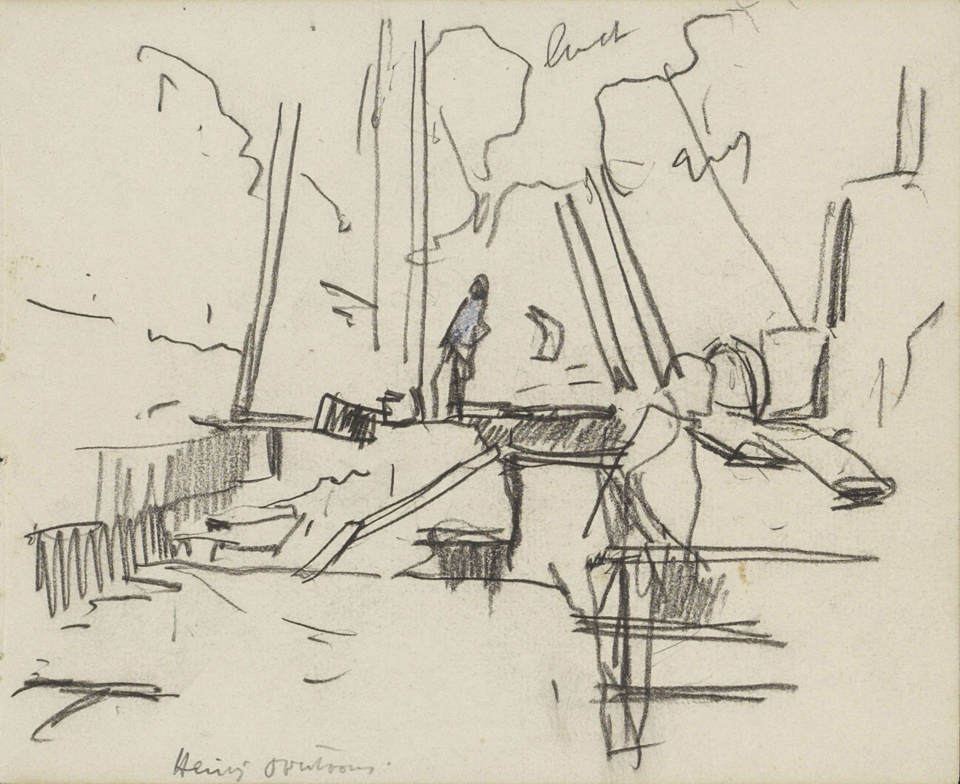 Heiwerk op de Overtoom te Amsterdam by George Hendrik Breitner