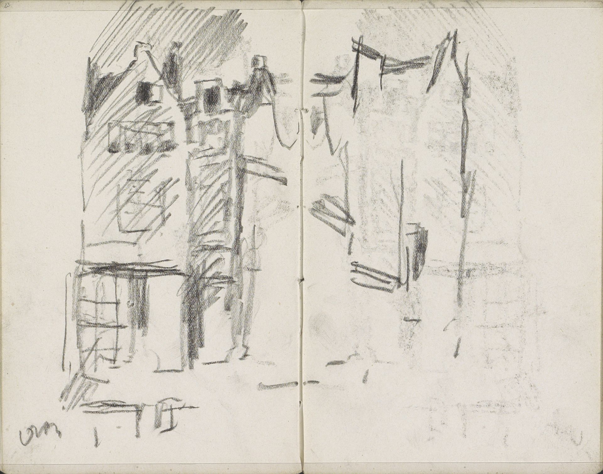 Gezicht in Amsterdam by George Hendrik Breitner