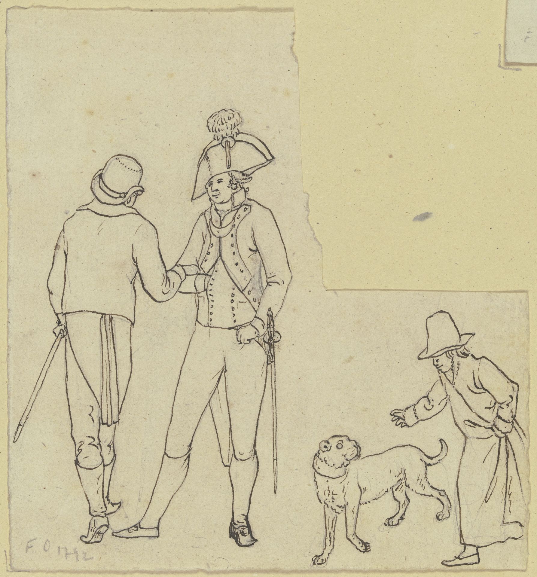 Straßentypen aus Frankfurt, meist Soldaten by Johann Friedrich Morgenstern