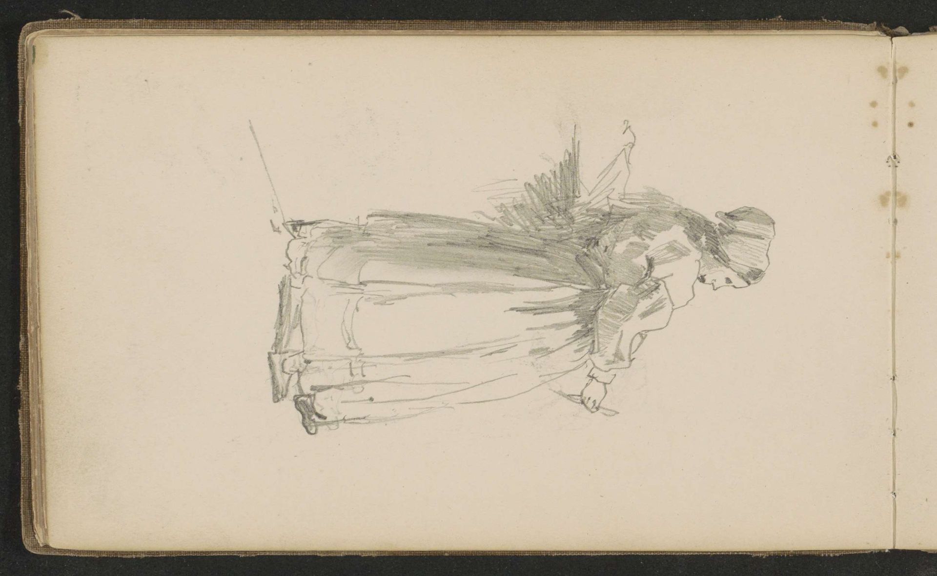 Staand boerenmeisje by Johan Hendrik Weissenbruch