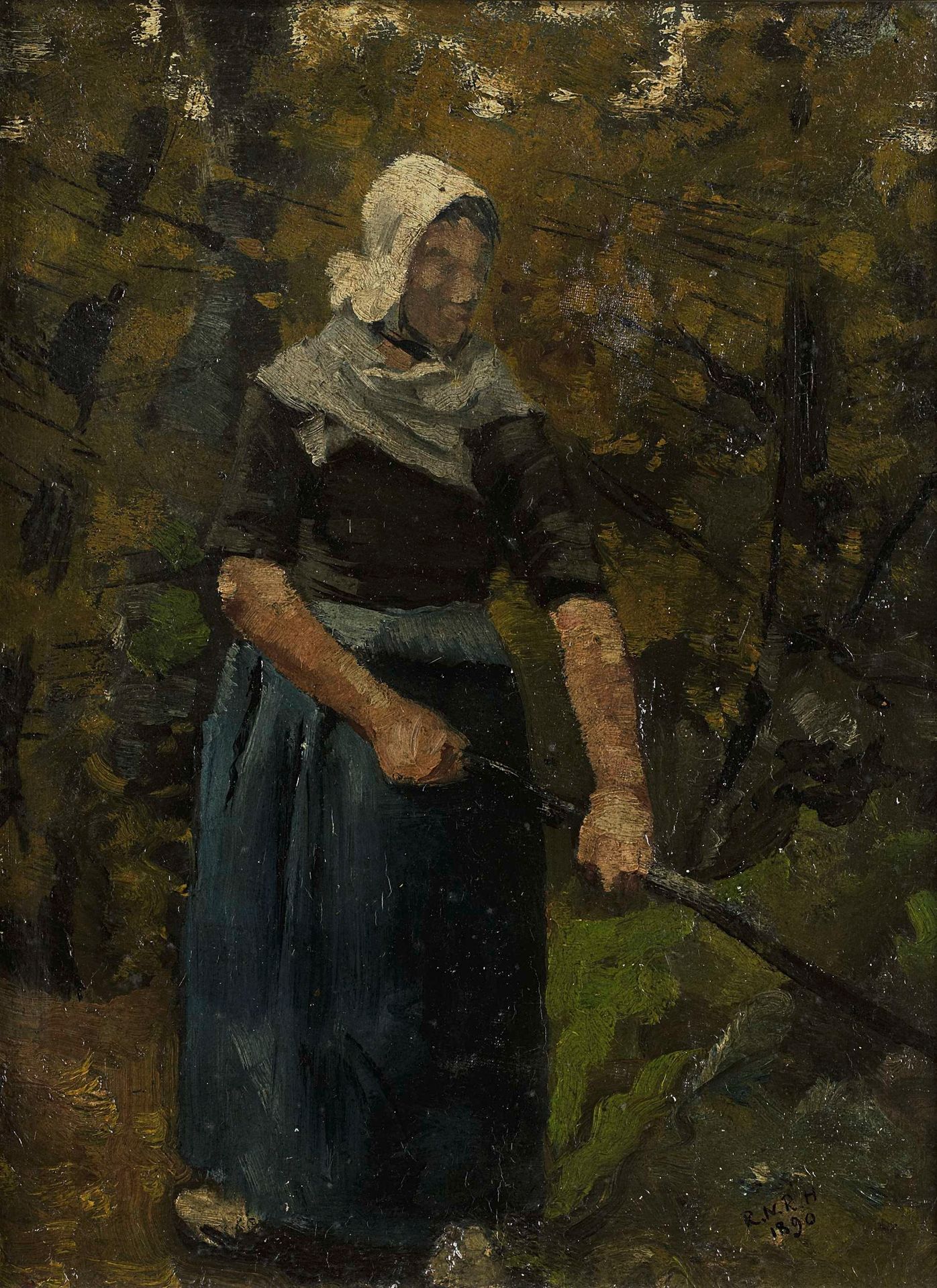A Peasant Woman with a Stick by Richard Nicolaüs Roland Holst