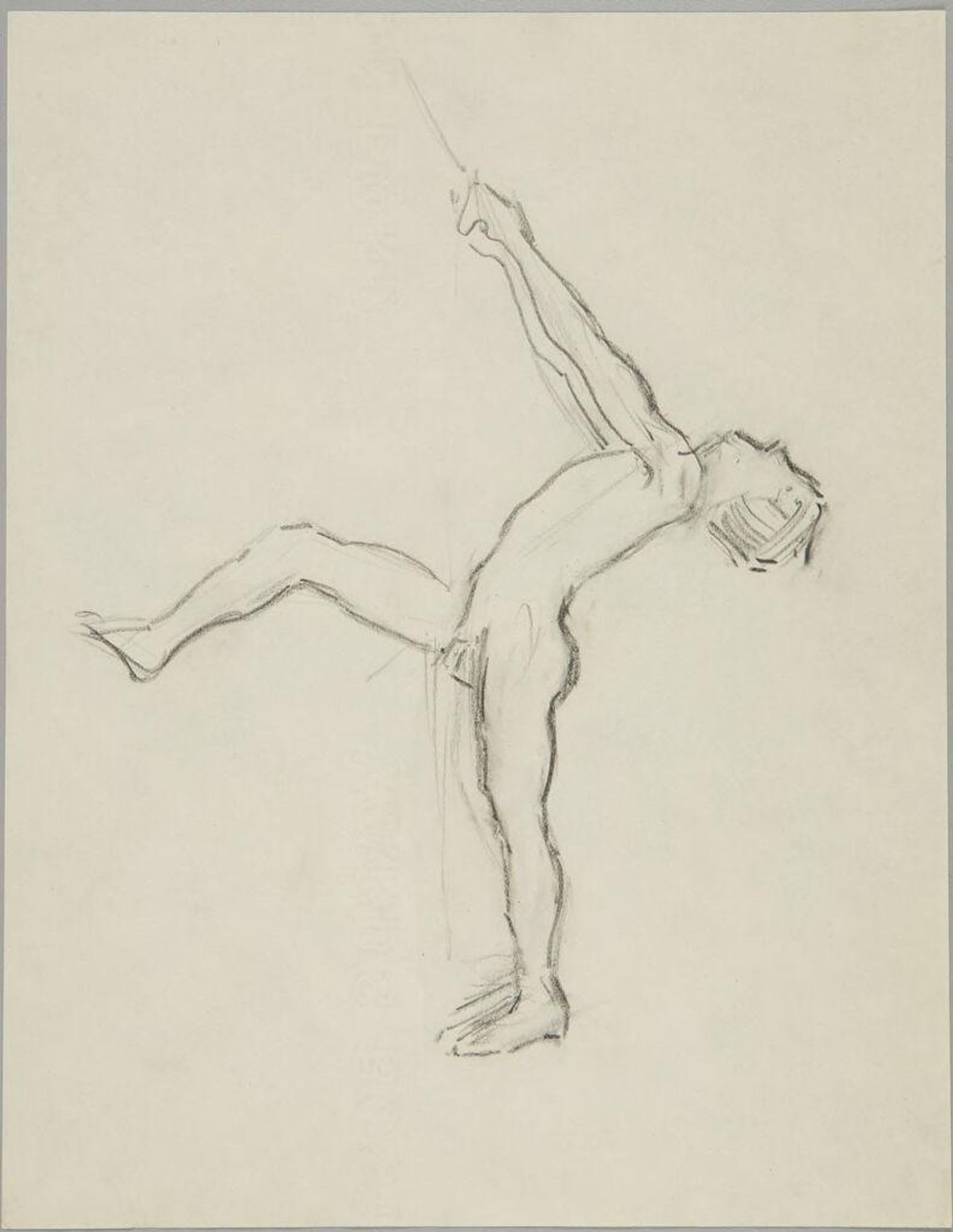 Male Nude Hanging from a Strap by Denman Waldo Ross