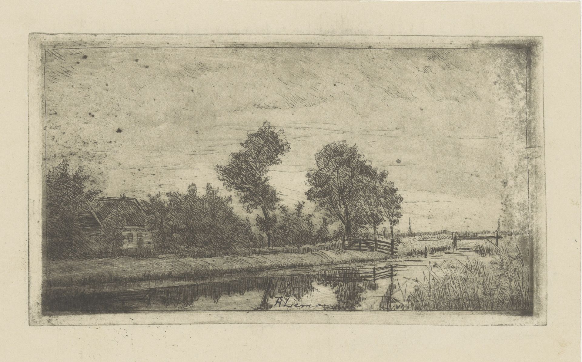 Rivierlandschap by Reijer Lieman