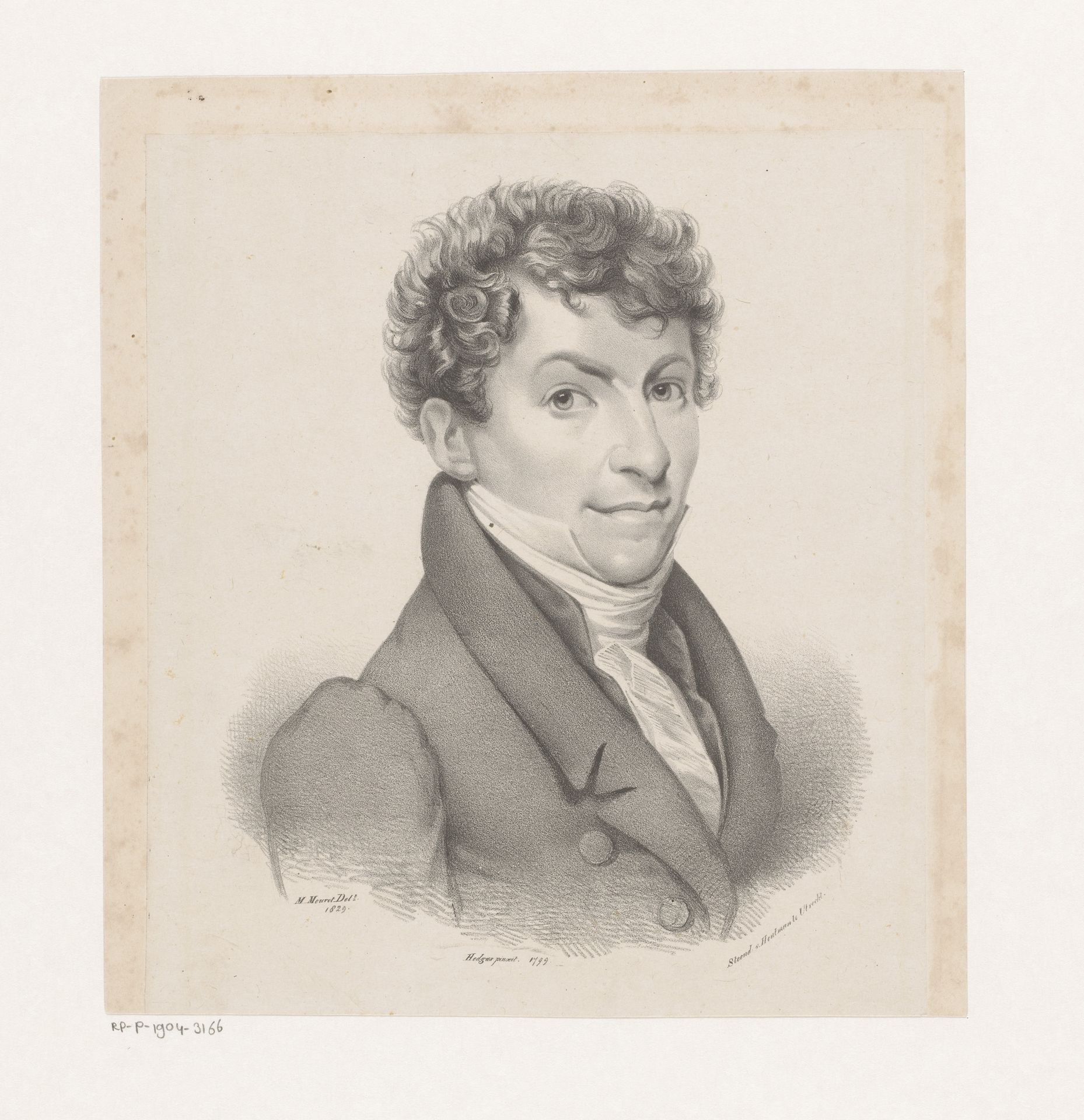 Portret van een onbekende man by Michel Mourot
