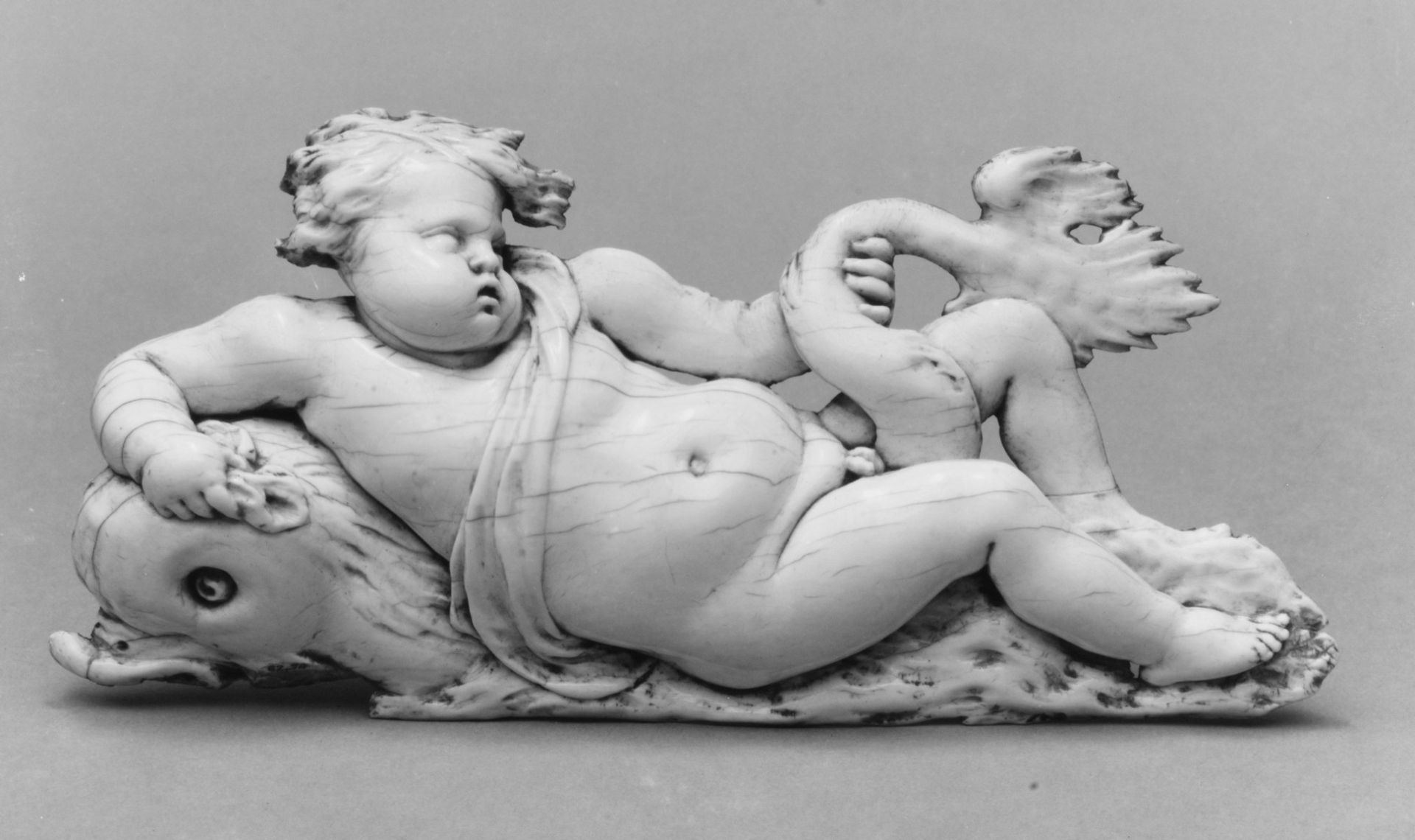 Putto on a Dolphin by Gérard van Opstal