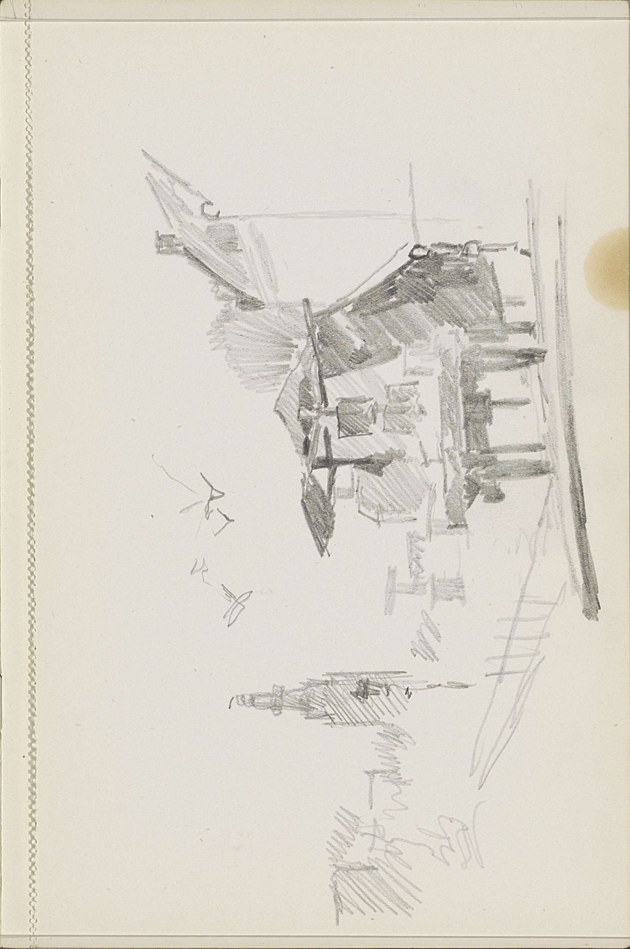 Overdekte kraam op een straat by Cornelis Vreedenburgh