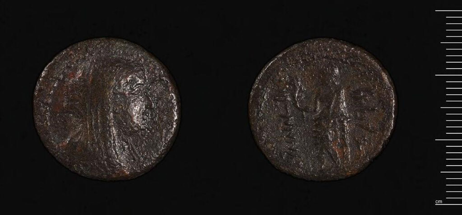 Coin of Marathos with Head of Berenike II of Egypt by Berenike II