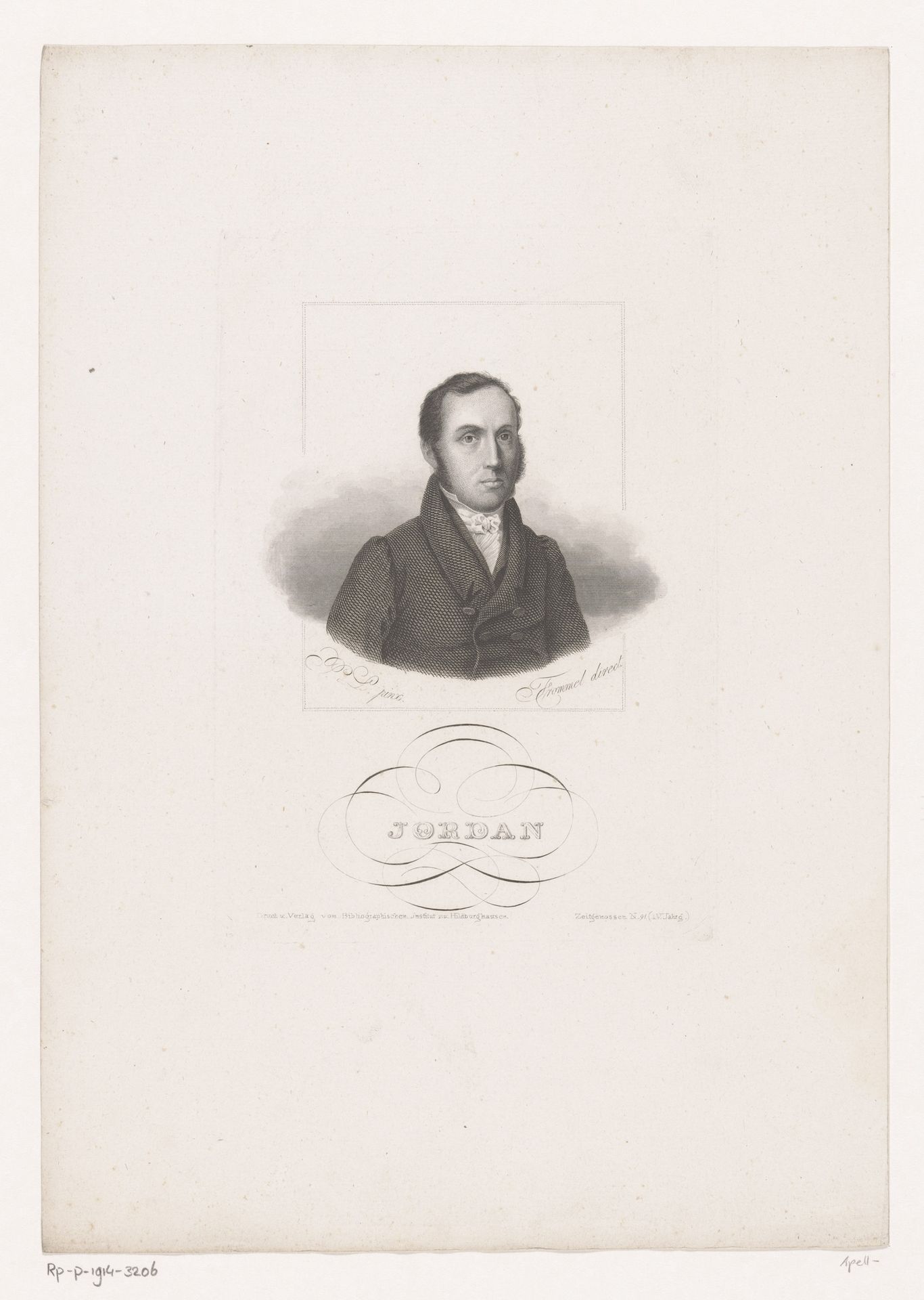 Portret van Sylvester Jordan by Anonymous