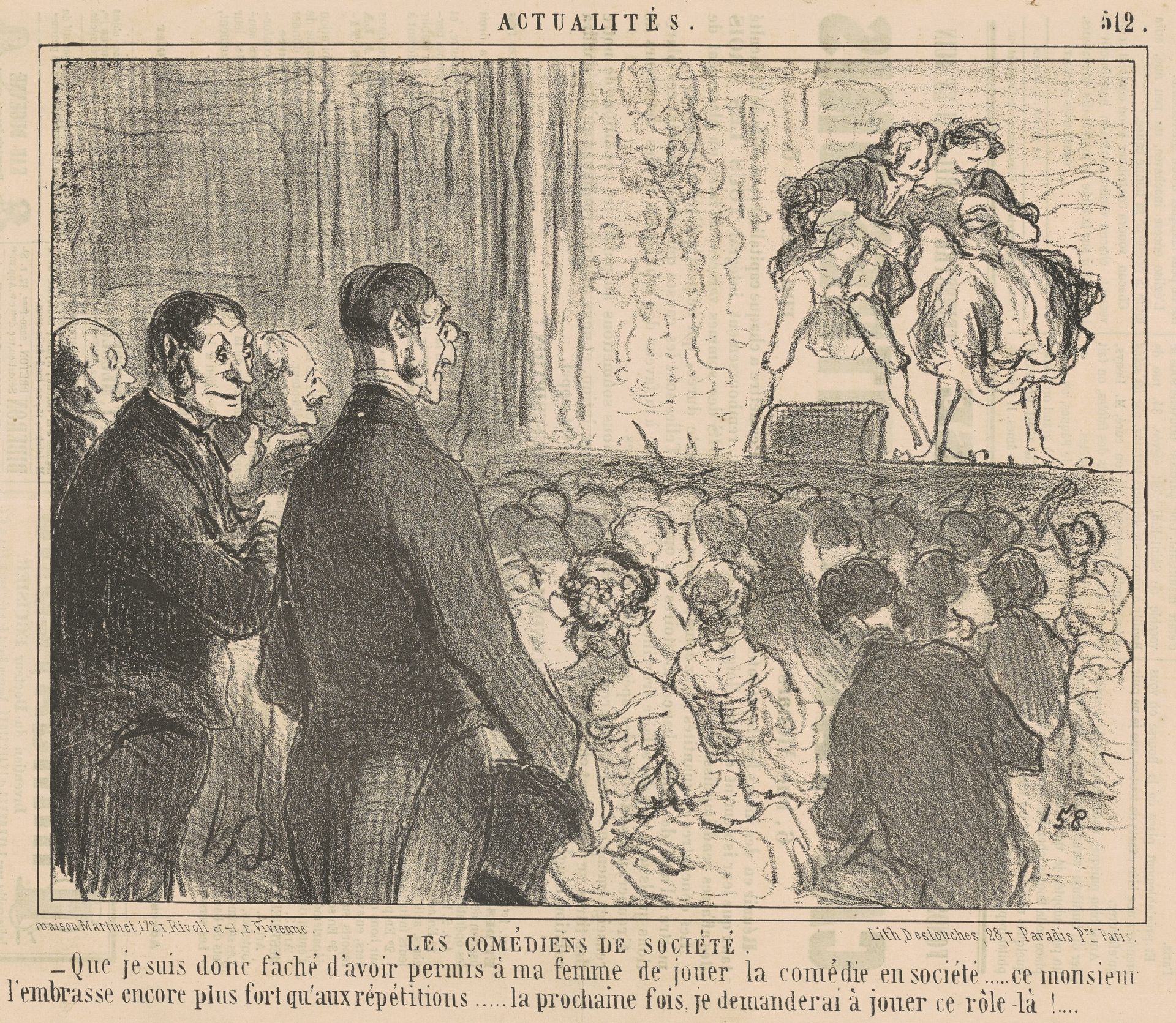Les comédiens de société by Honoré Daumier