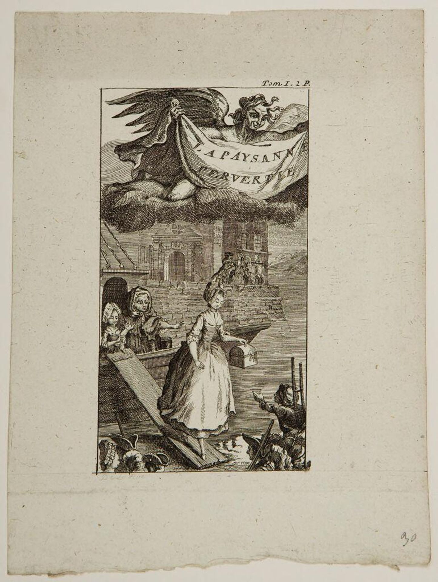 Woman Disembarking a Ship by Philibert Benoit de Larue