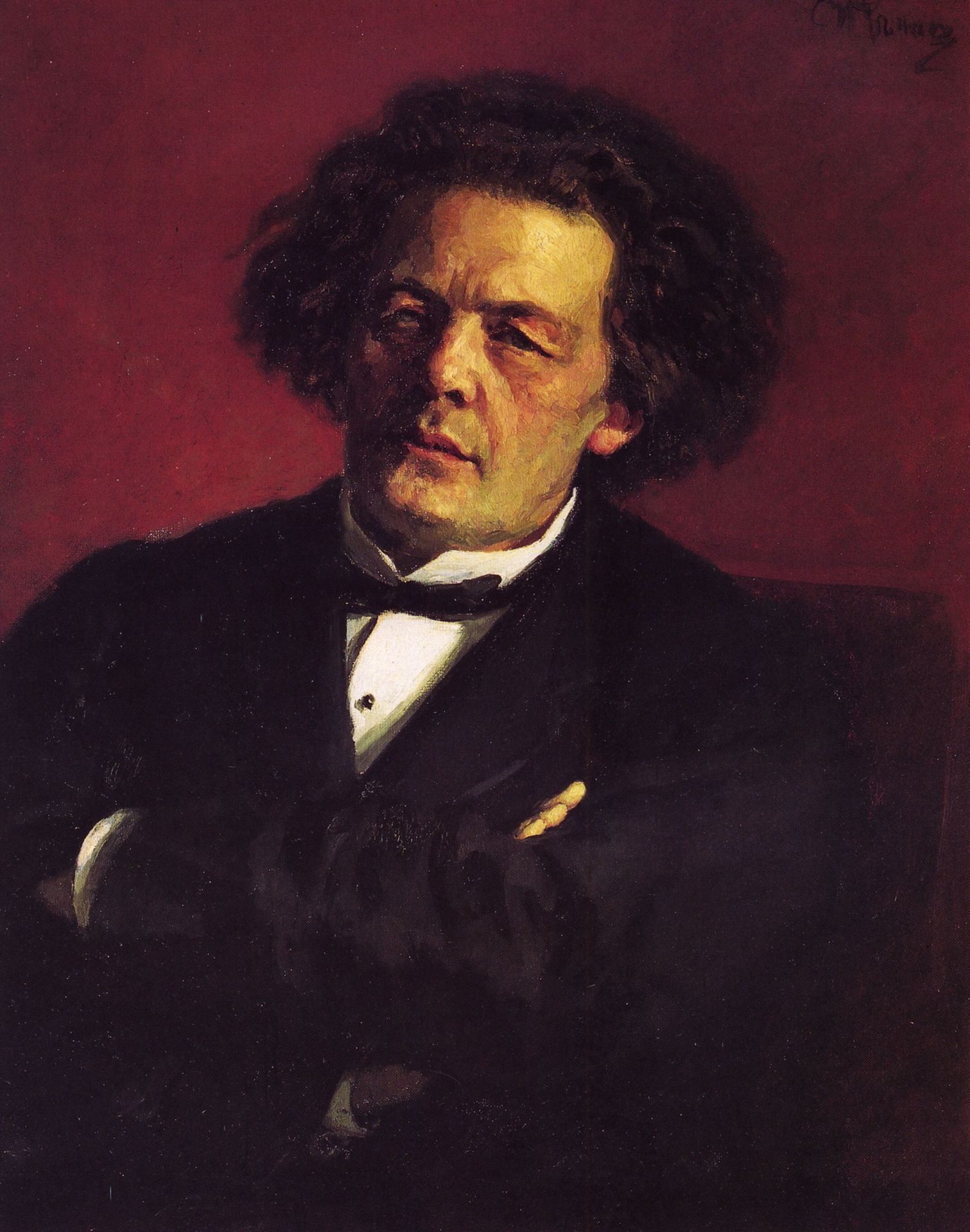 Portrait of the pianist, conductor and composer Anton Grigorievich Rubinstein by Ilya Repin