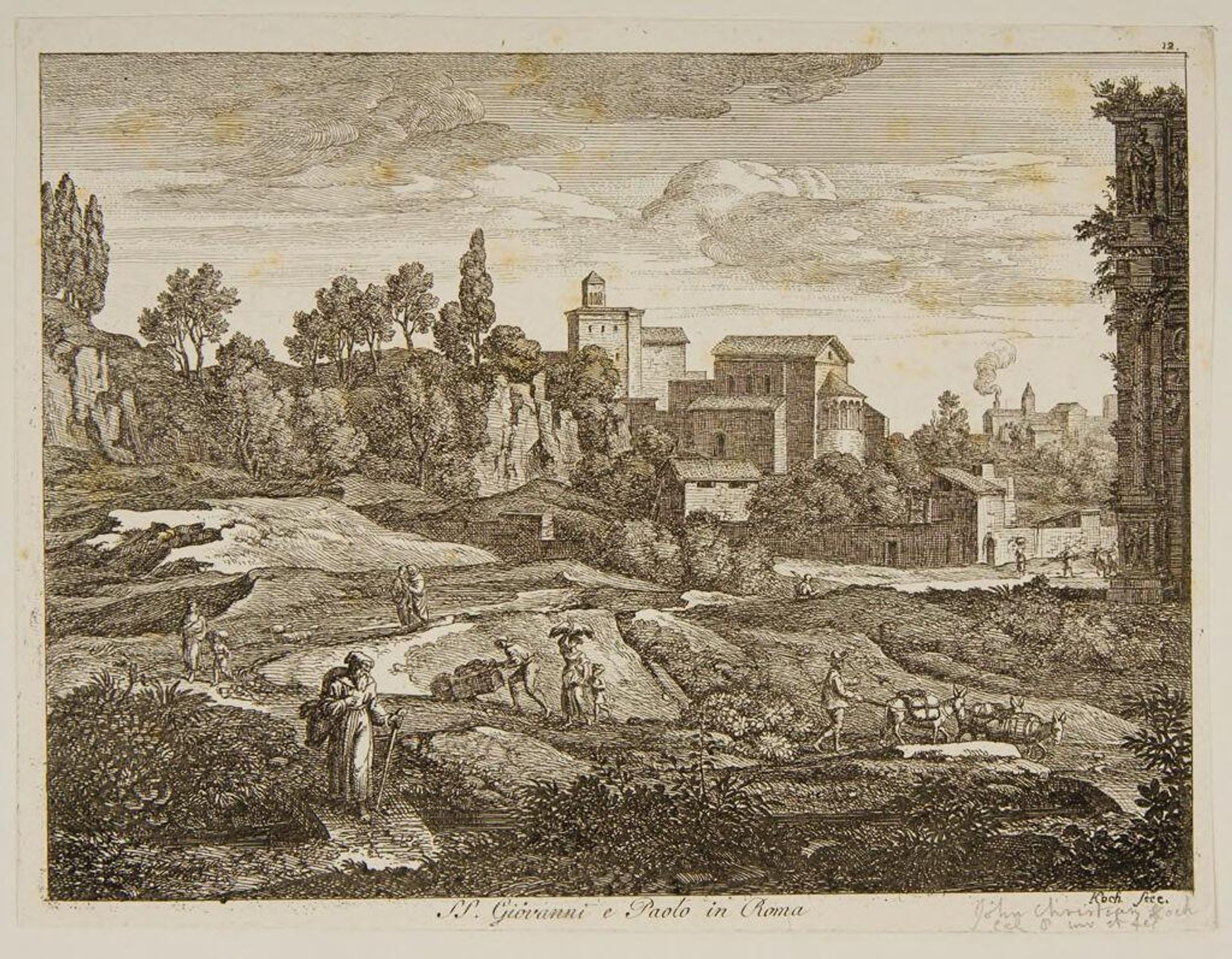 SS. Giovanni e Paolo in Rome by Joseph Anton Koch