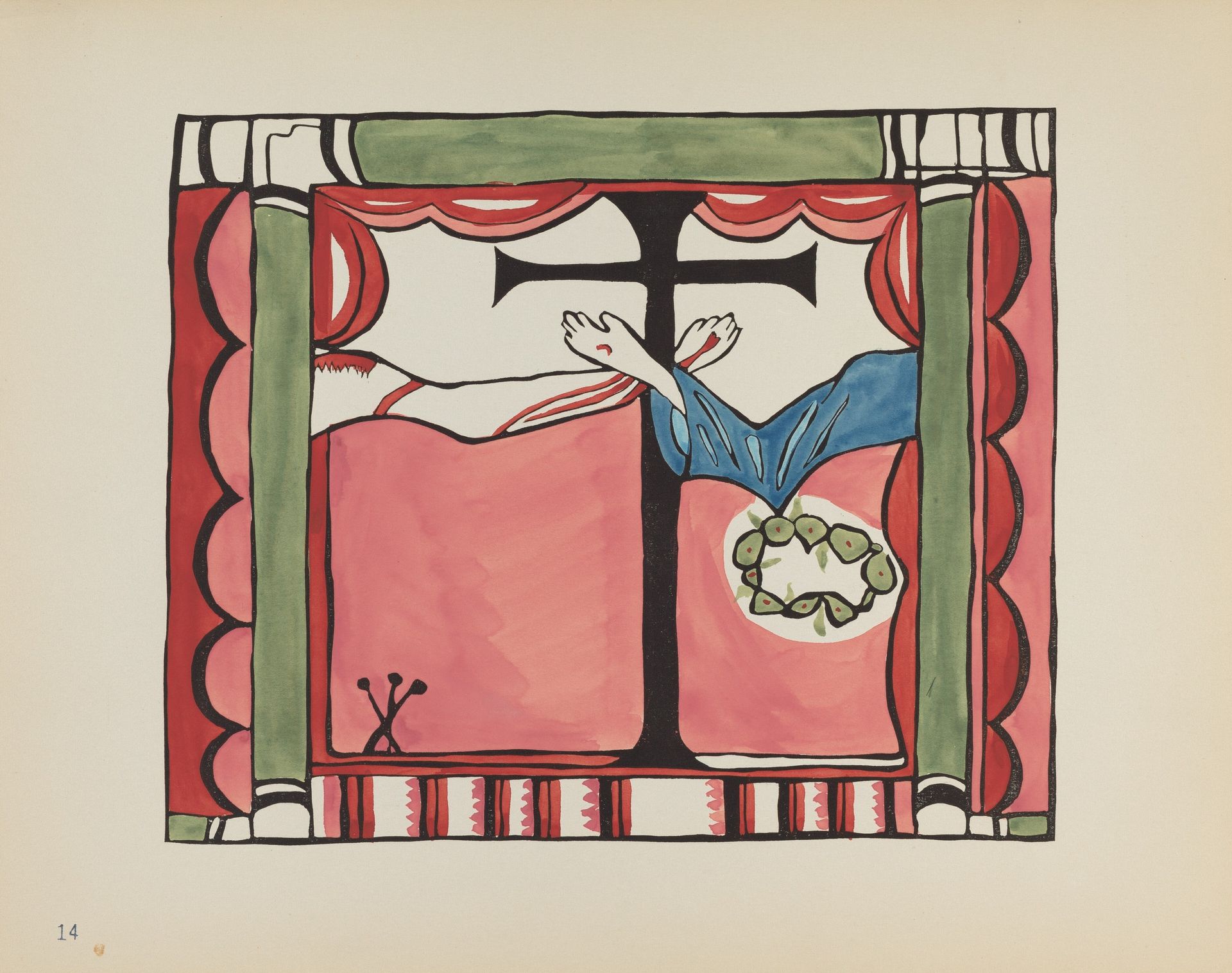 Plate 14: Main Altarpiece, Chimayo: From Portfolio "Spanish Colonial Designs of New Mexico" by Anonymous