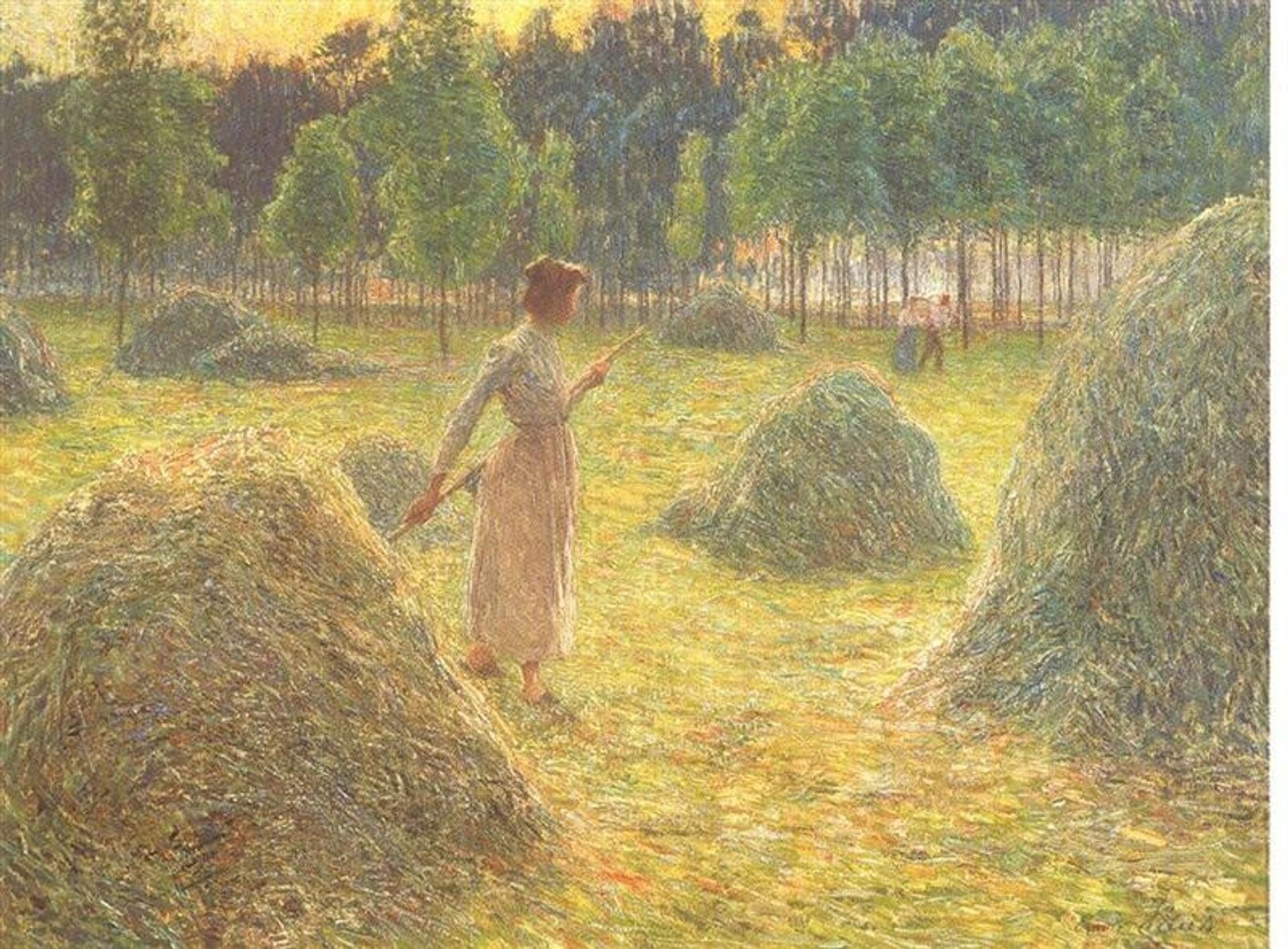 Hay stacks by Emile Claus