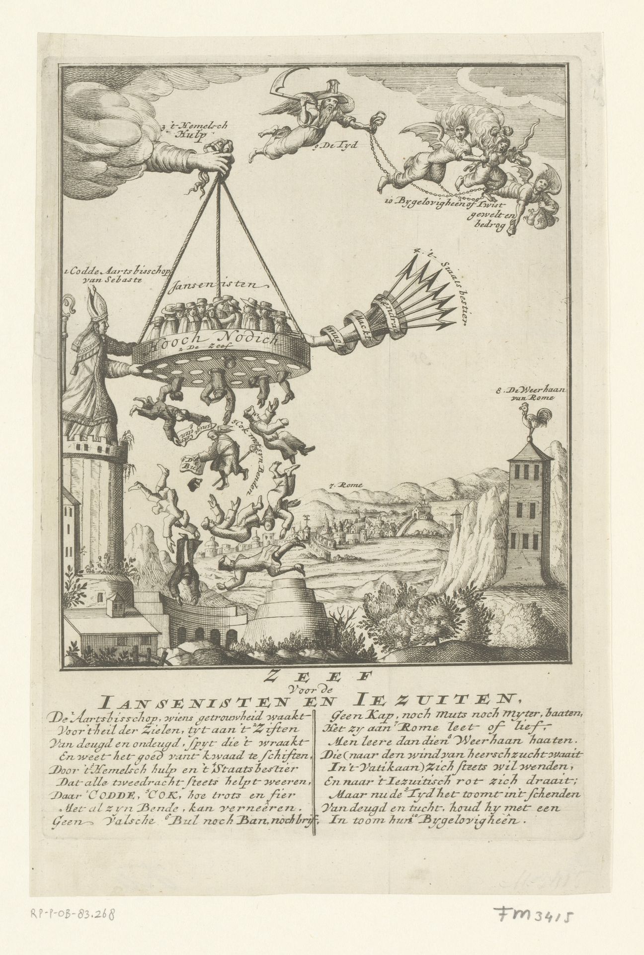 Jansenisten en monniken zeef, 1705 by Anonymous