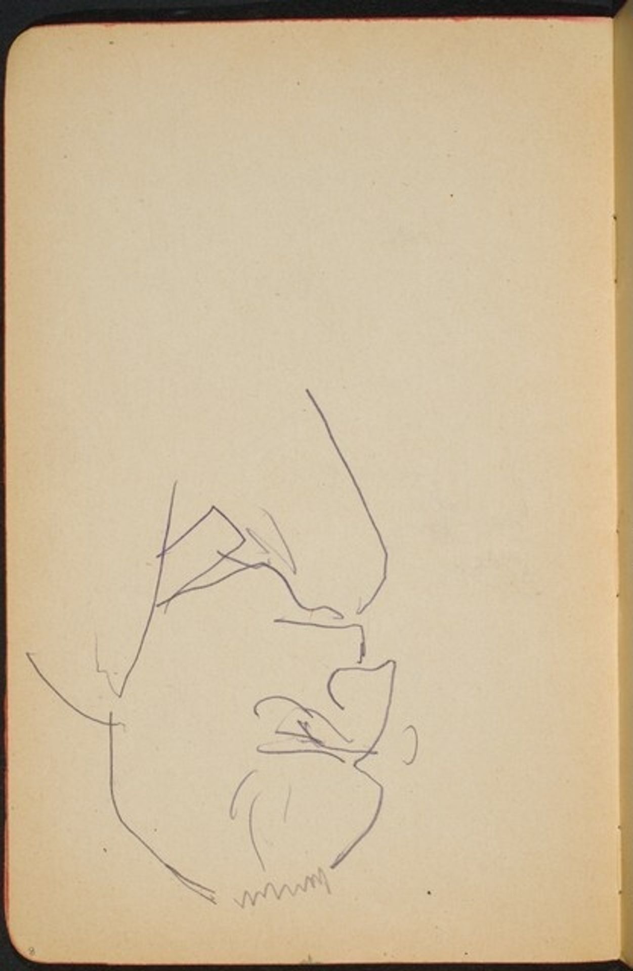flüchtige männliche Bildnisstudie (Male Portrait Sudy) [p. 8] by Max Beckmann