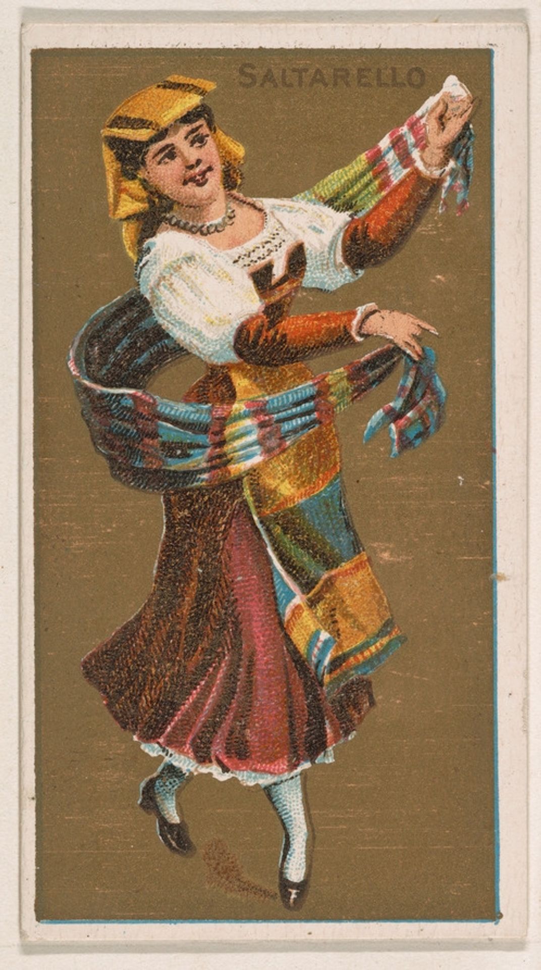 Saltarello, from National Dances (N225, Type 1) issued by Kinney Bros. by Kinney Brothers Tobacco Company