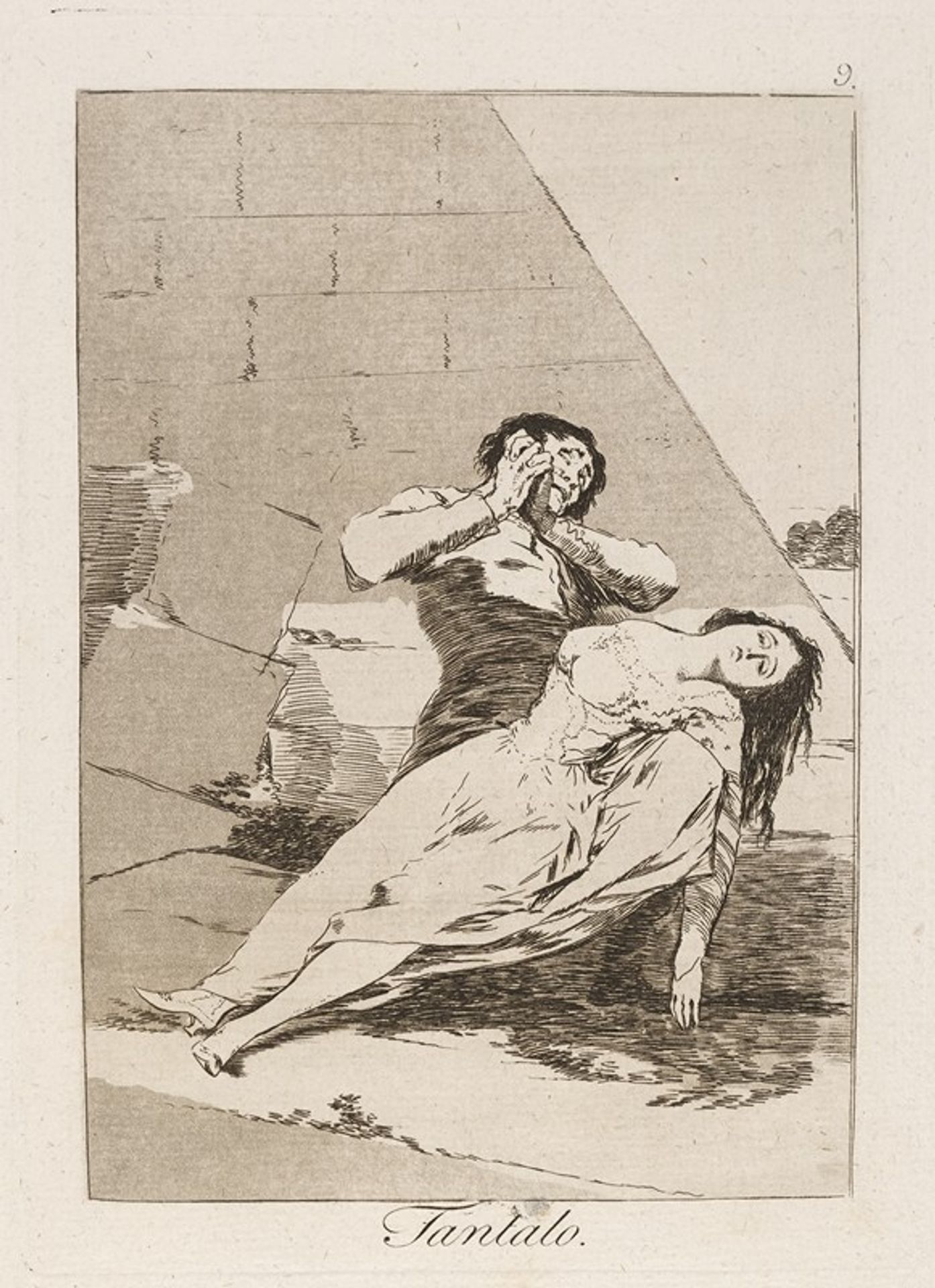 Tantalo. by Francisco de Goya