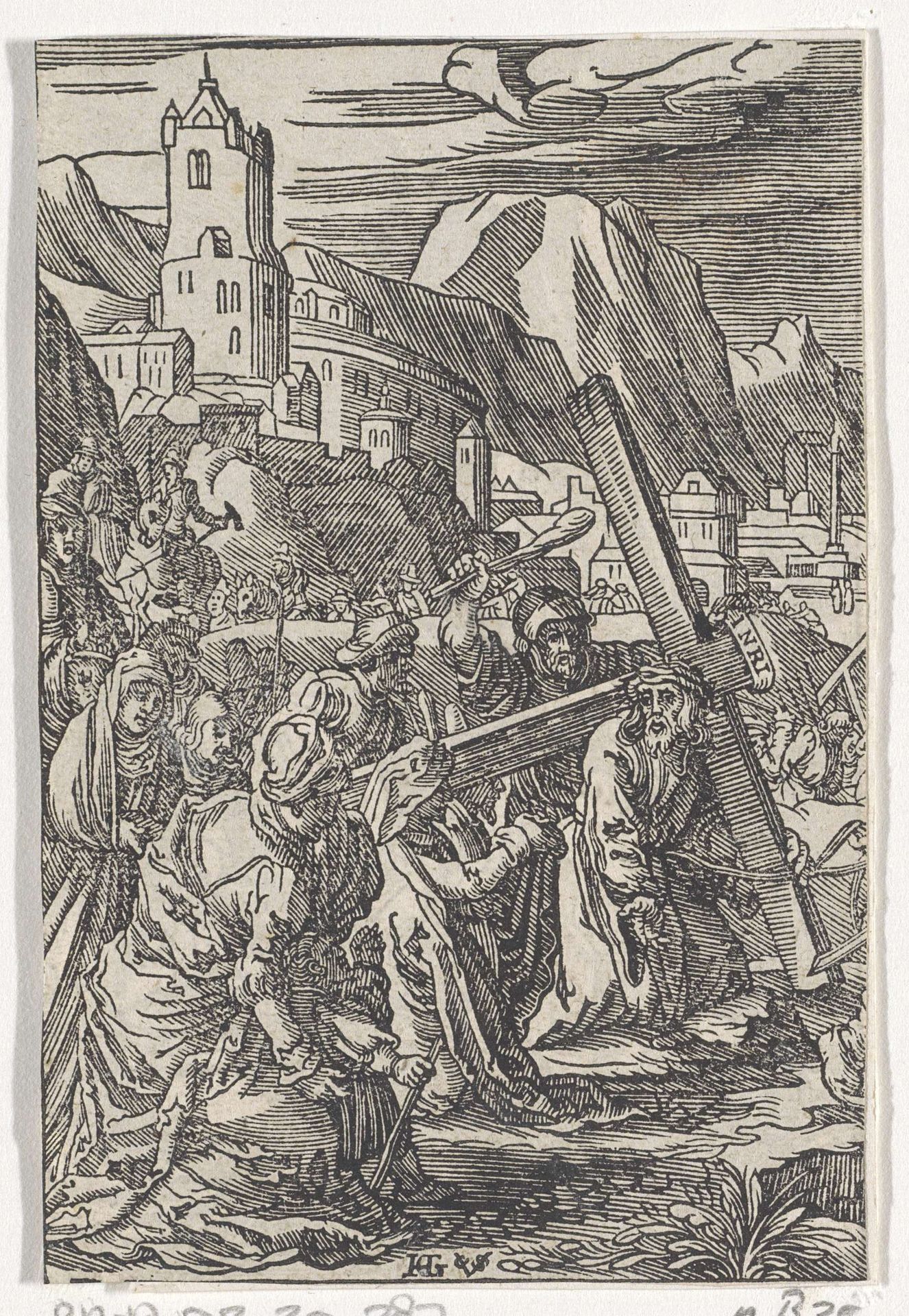 Kruisdraging van Christus by Christoffel van (II) Sichem