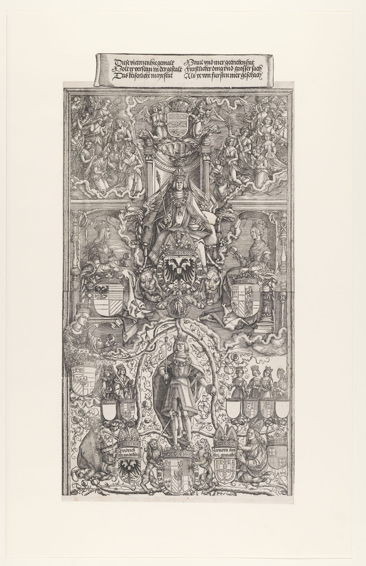 Stamboom van Maximiliaan (bovenste deel) by Albrecht Durer