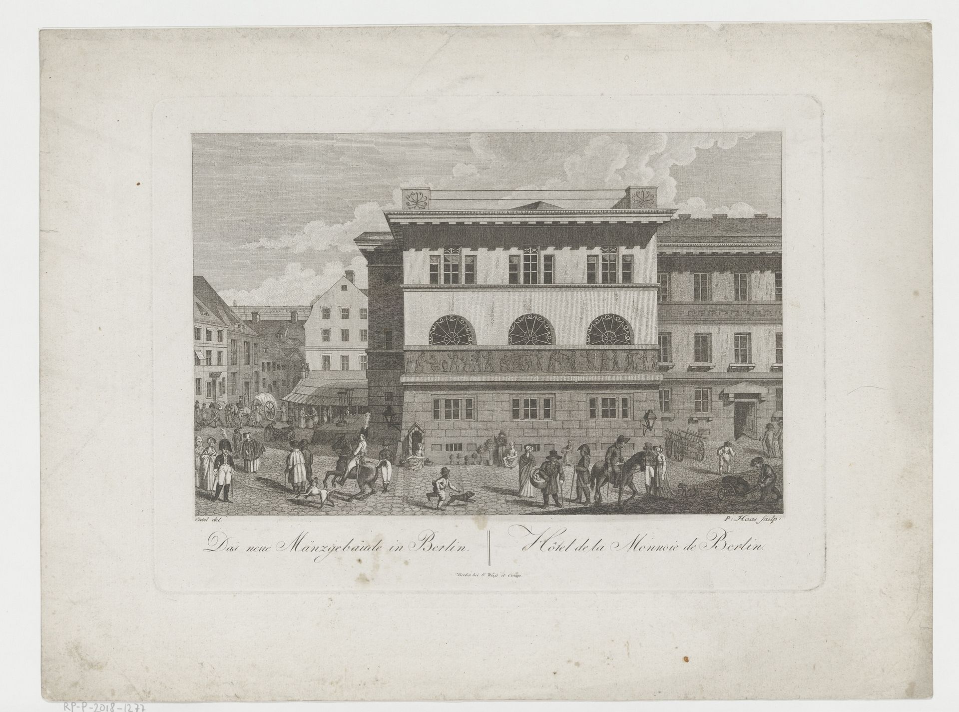 Gezicht op het nieuwe Muntgebouw aan de Werderschen Markt, te Berlijn by Peter Haas