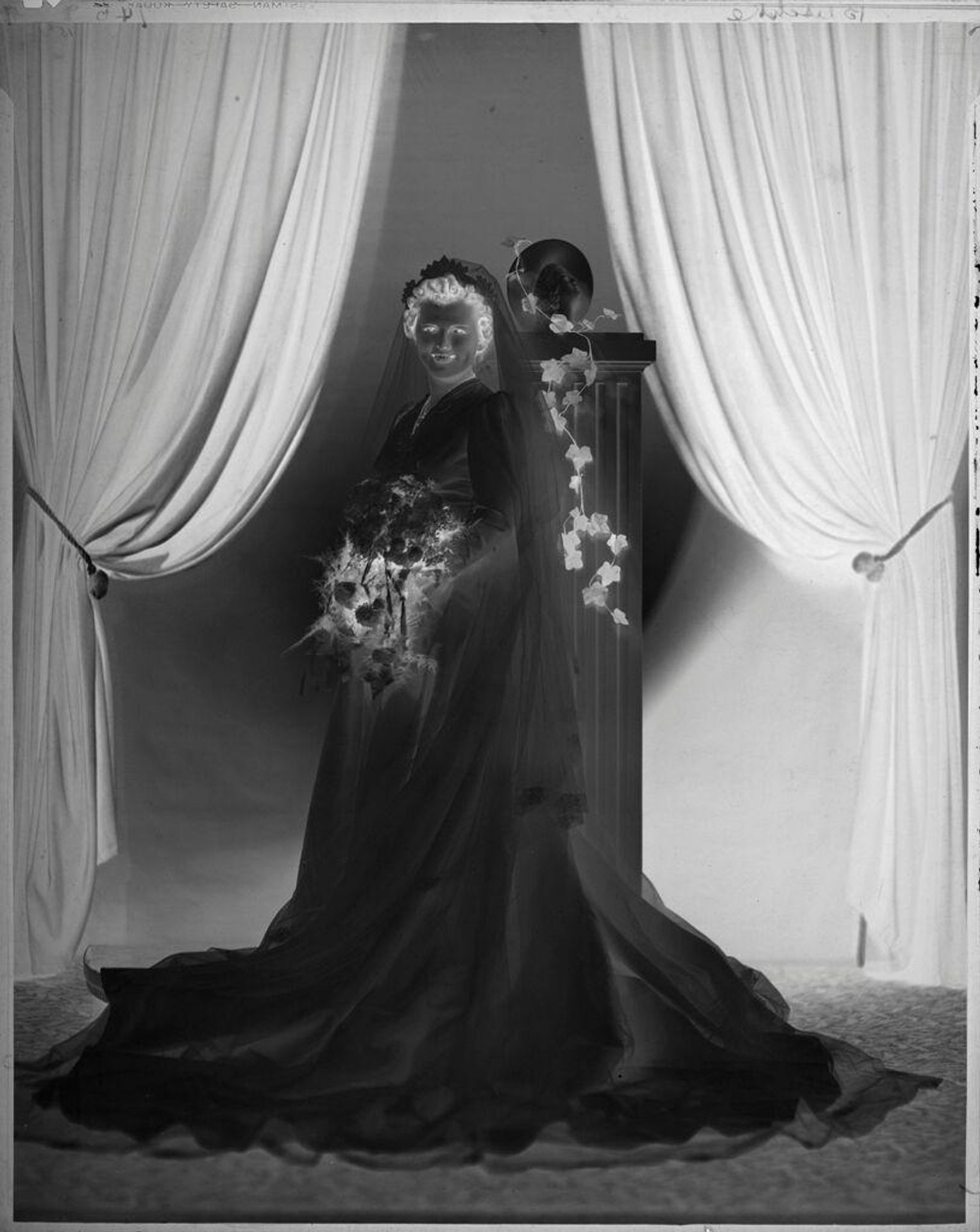 Untitled (formal portrait of bride) by Durette Studio
