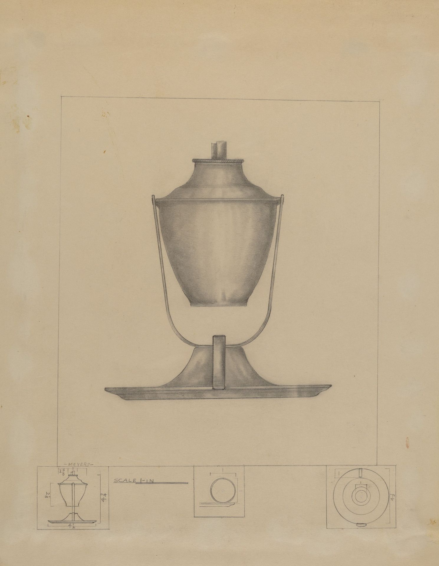 Whale Oil Lamp by Henry Meyers