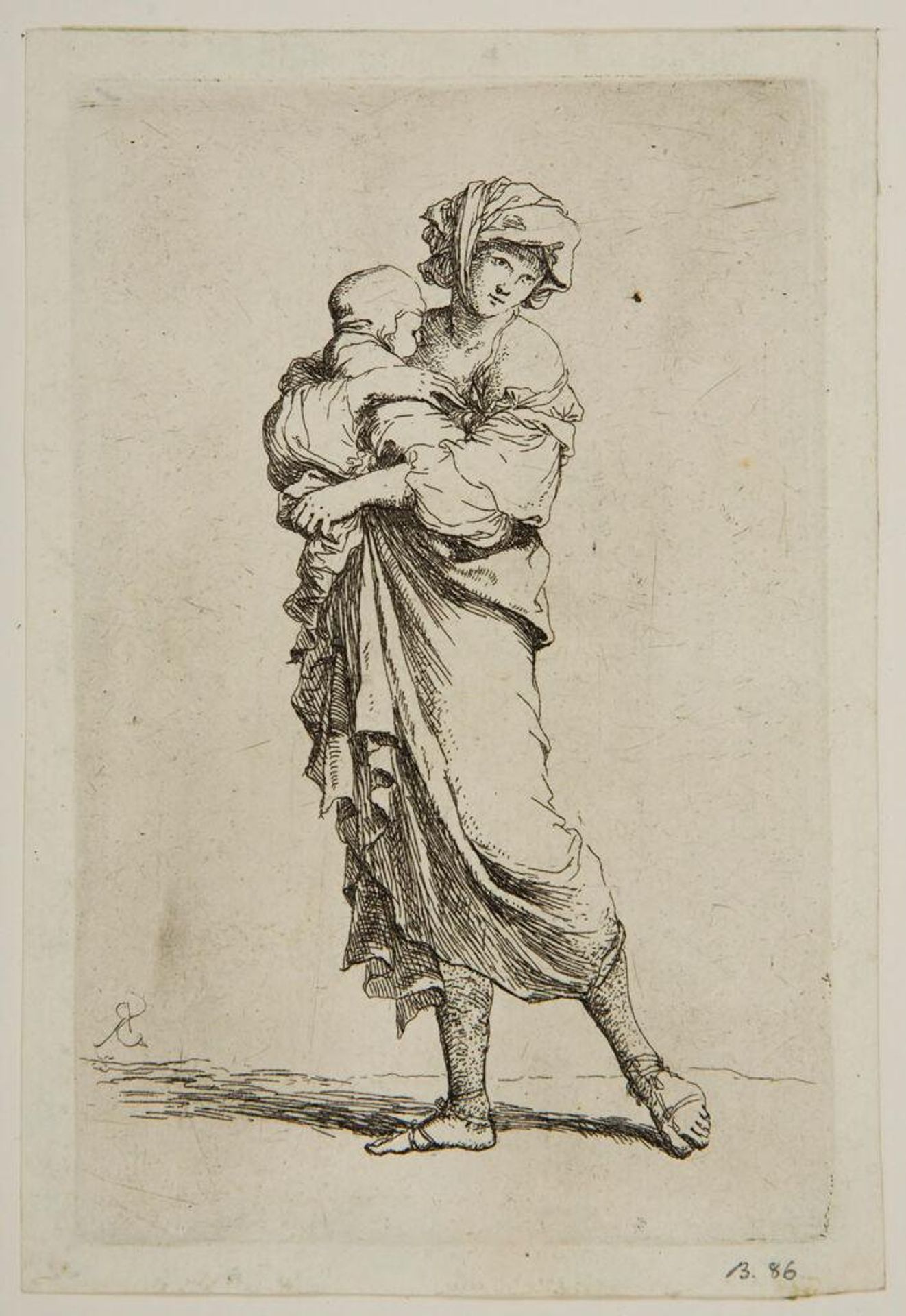 Mother with a Baby in Her Arms by Salvator Rosa