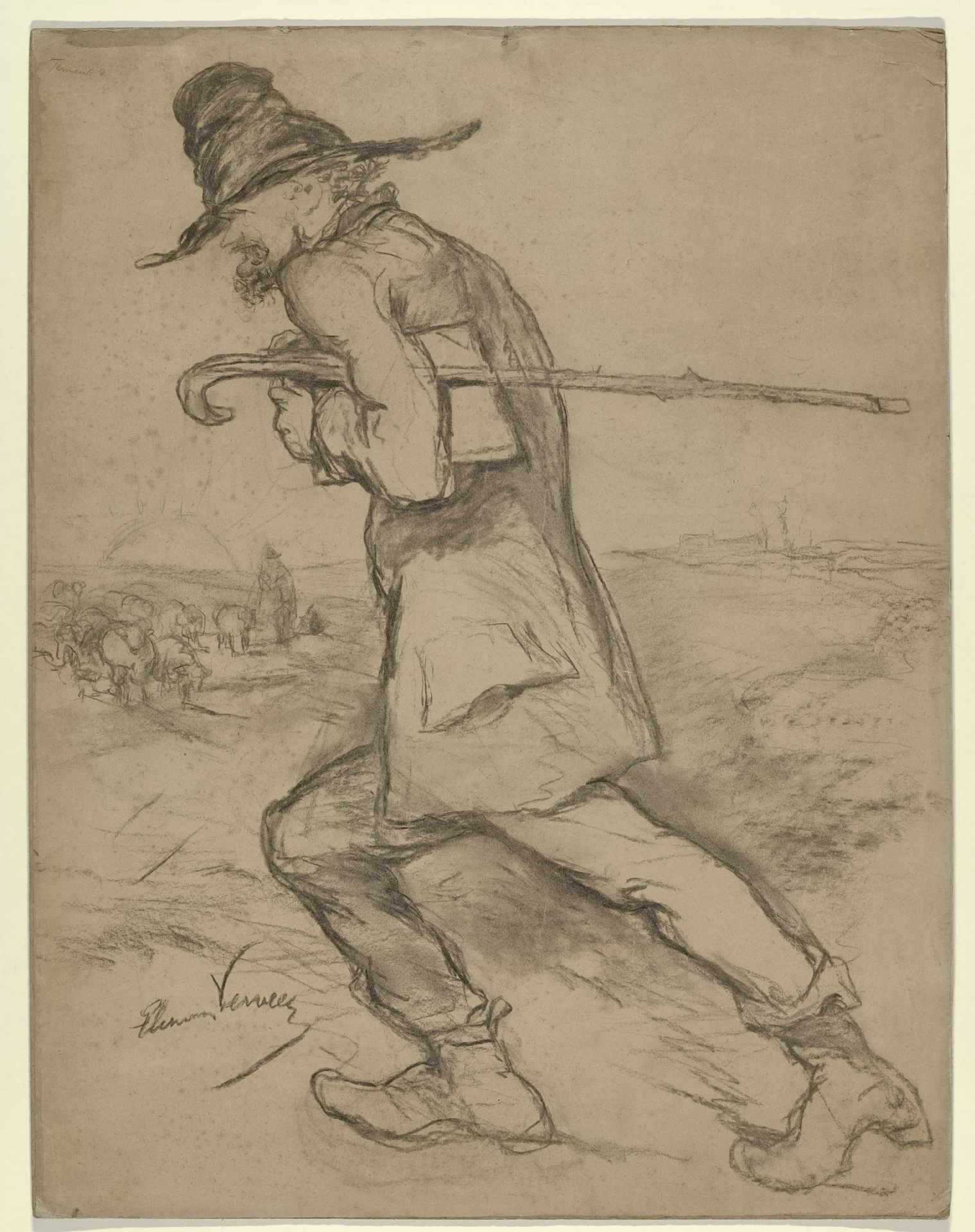Karikatuurportret van Francois Pieter ter Meulen by Elchanon Verveer