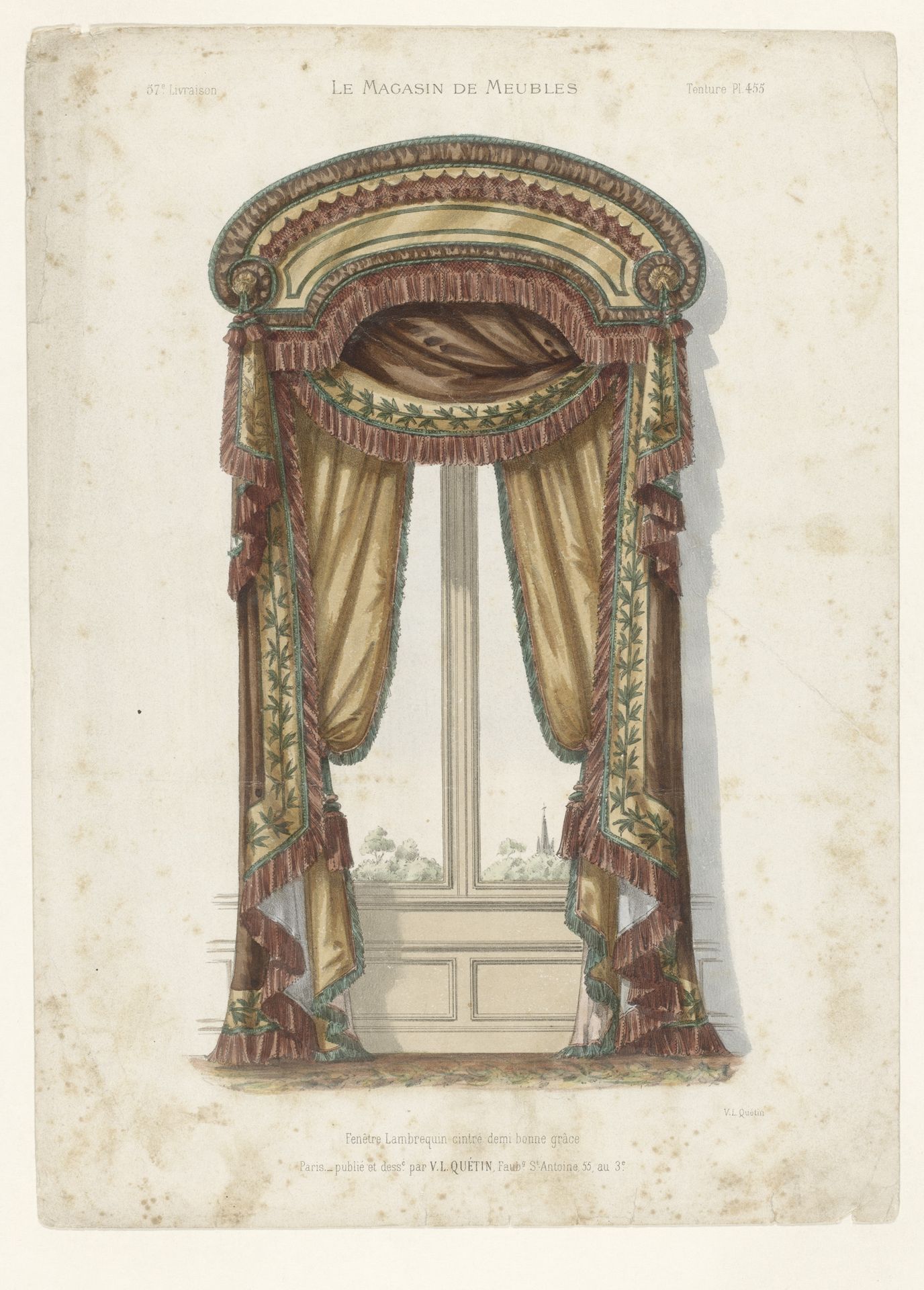 Venster met gordijnen by Anonymous