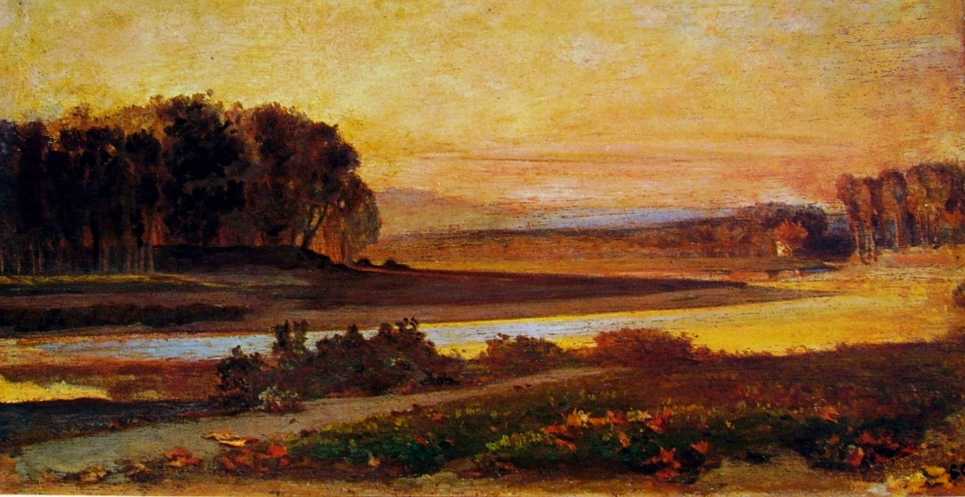 Sunset on the Arno by Giovanni (Nino) Costa