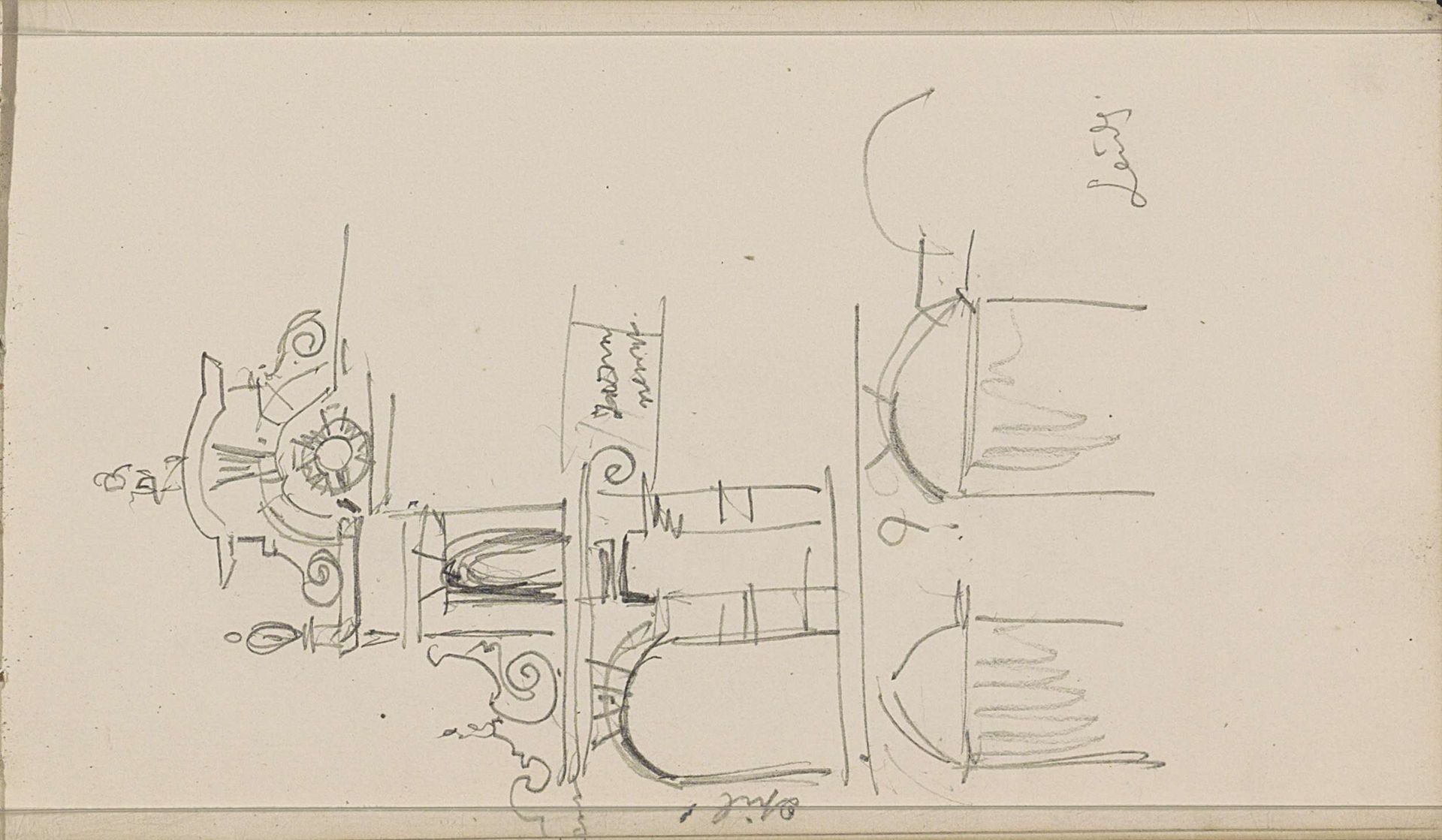 Façade van een pand met fronton te Leiden, Breestraat 56 by Isaac Gosschalk