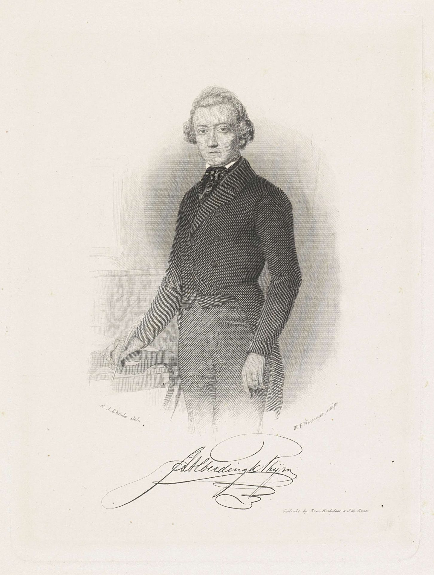 Portret van Joseph Albertus Alberdingk Thijm by Willem Frederik Wehmeyer