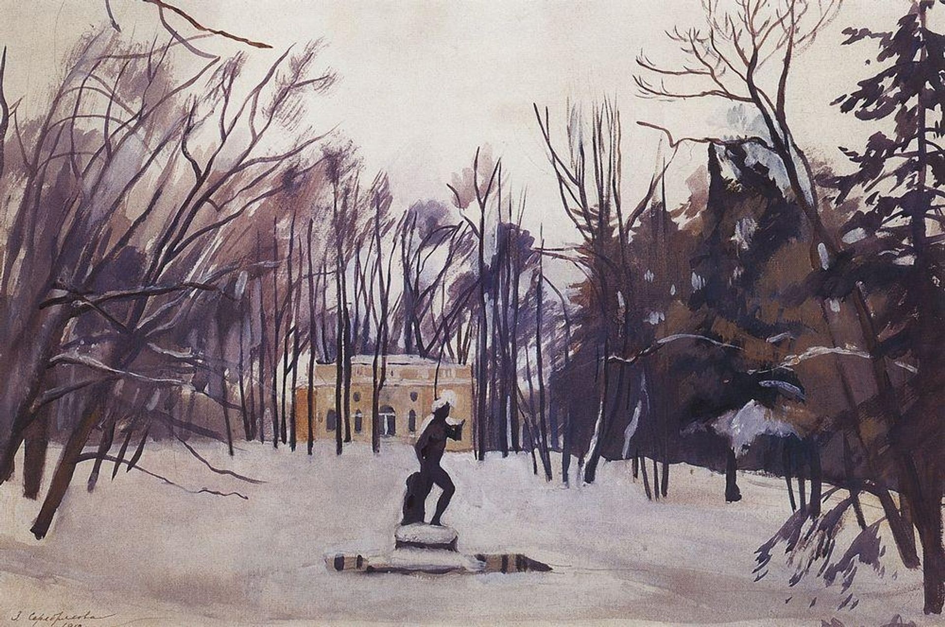 Winter in the royal village. Upper Bath by Zinaida Serebriakova